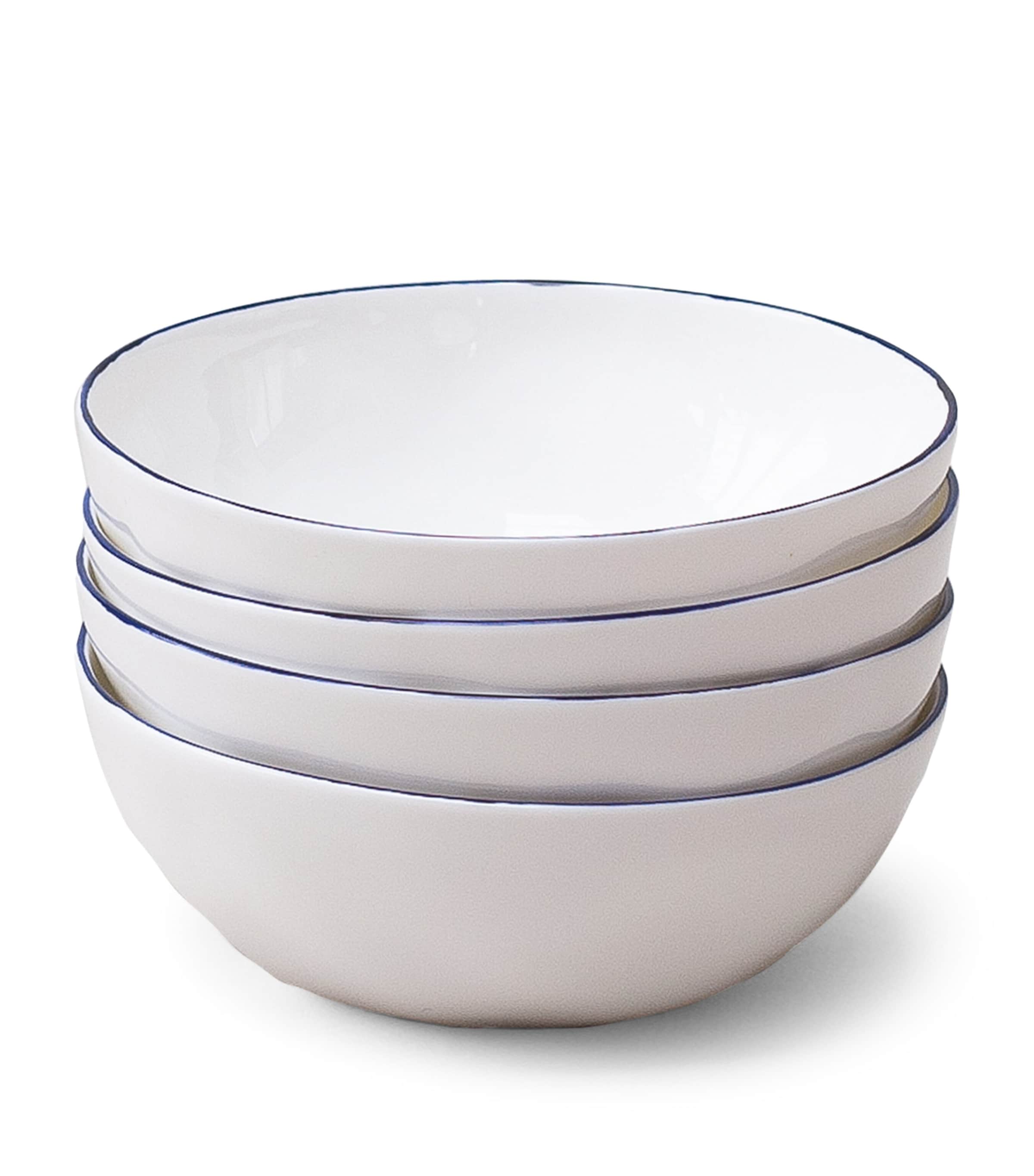 Feldspar Set Of 4 Cobalt Cereal Bowls In Blue