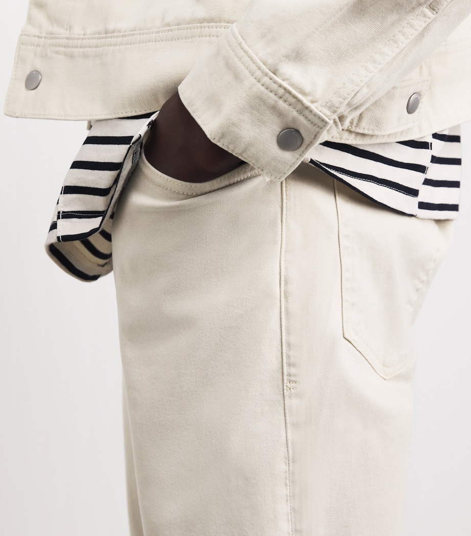 FRAME Mens The Modern Straight Jeans Milk Beige Image 3