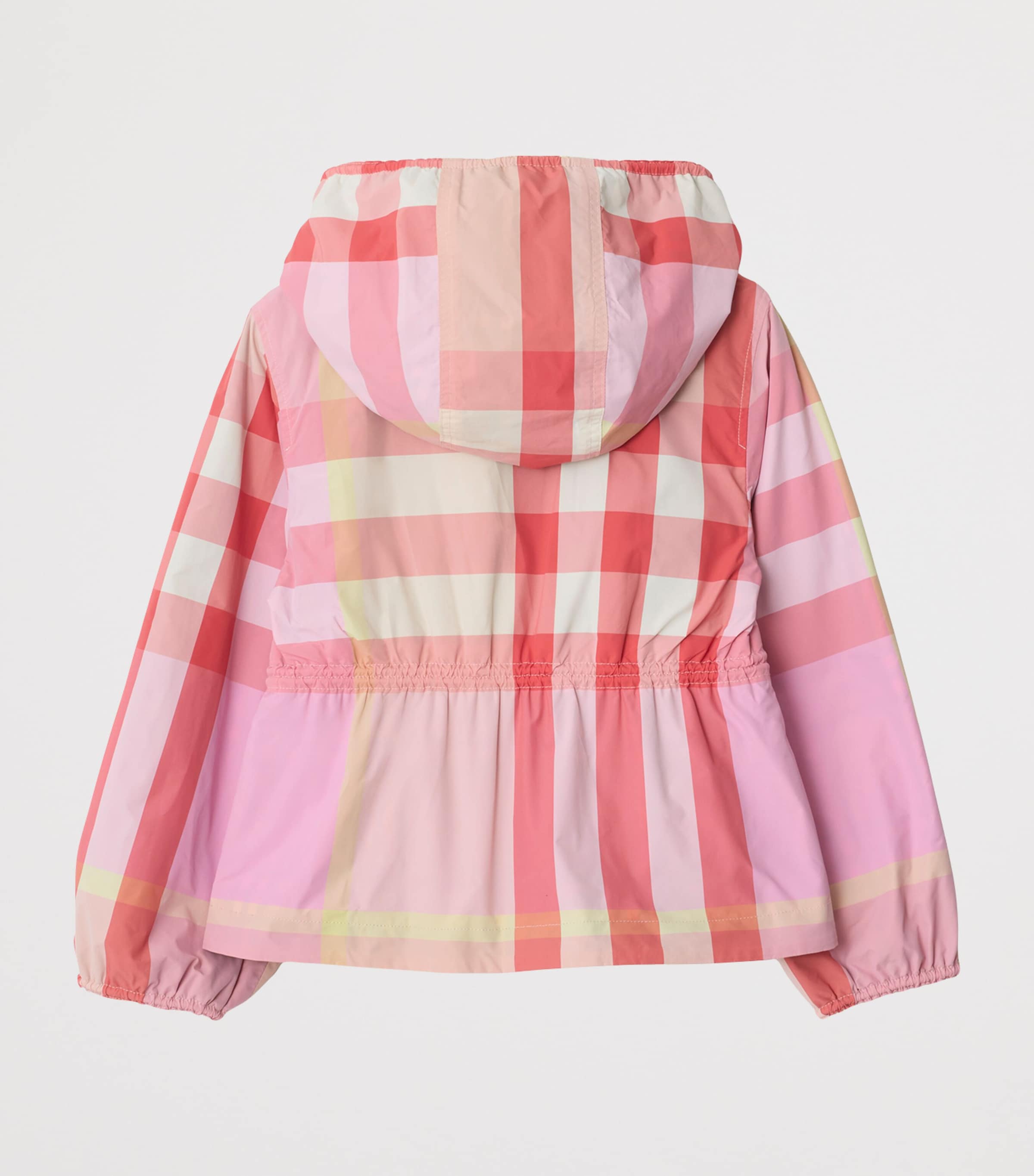 Burberry Kids Pink Reversible Check Hooded Jacket (3-12 Years