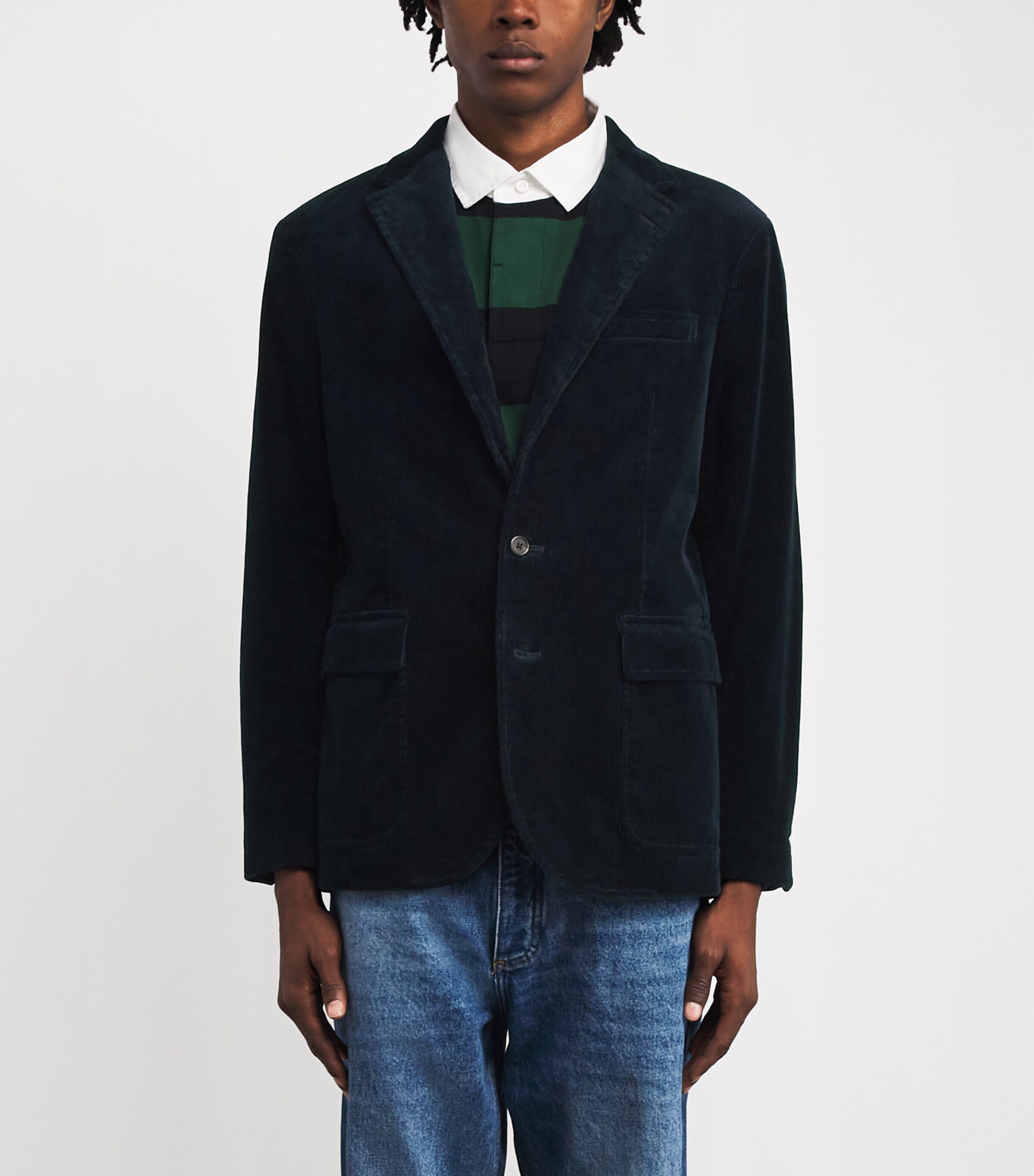 Polo Ralph Lauren Mens Corduroy Single-Breasted Blazer Navy Image 3