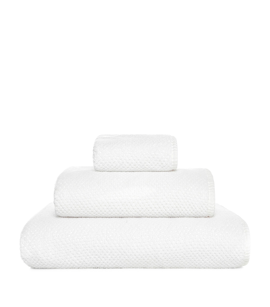 Bee Waffle Washcloth (30cm x 30cm) WHITE Image 1