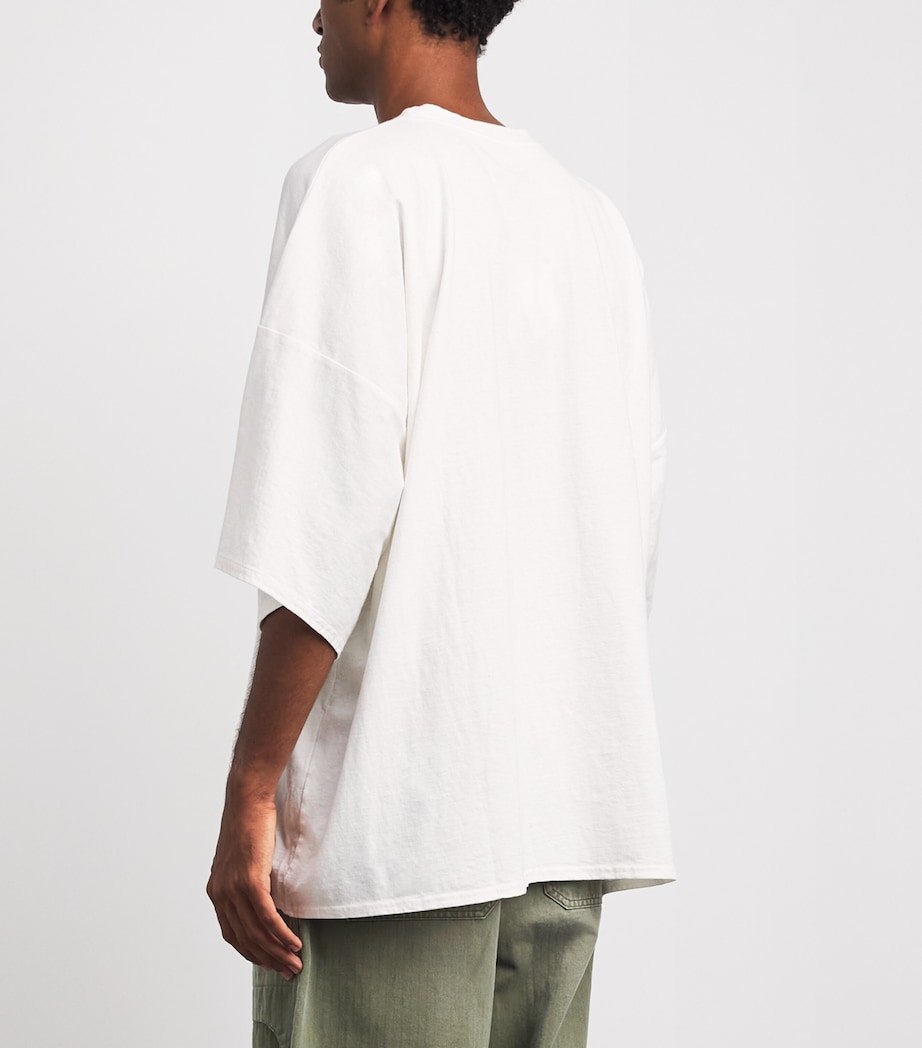 Kapital Mens Oversized Printed T-Shirt White Image 5