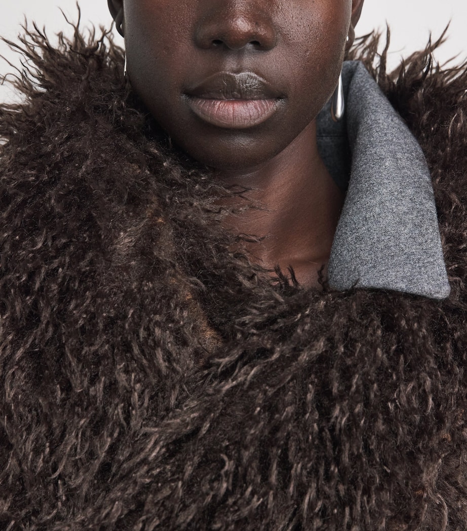 Source Unknown Womens Faux Fur Hathi Jacket Br Image 3