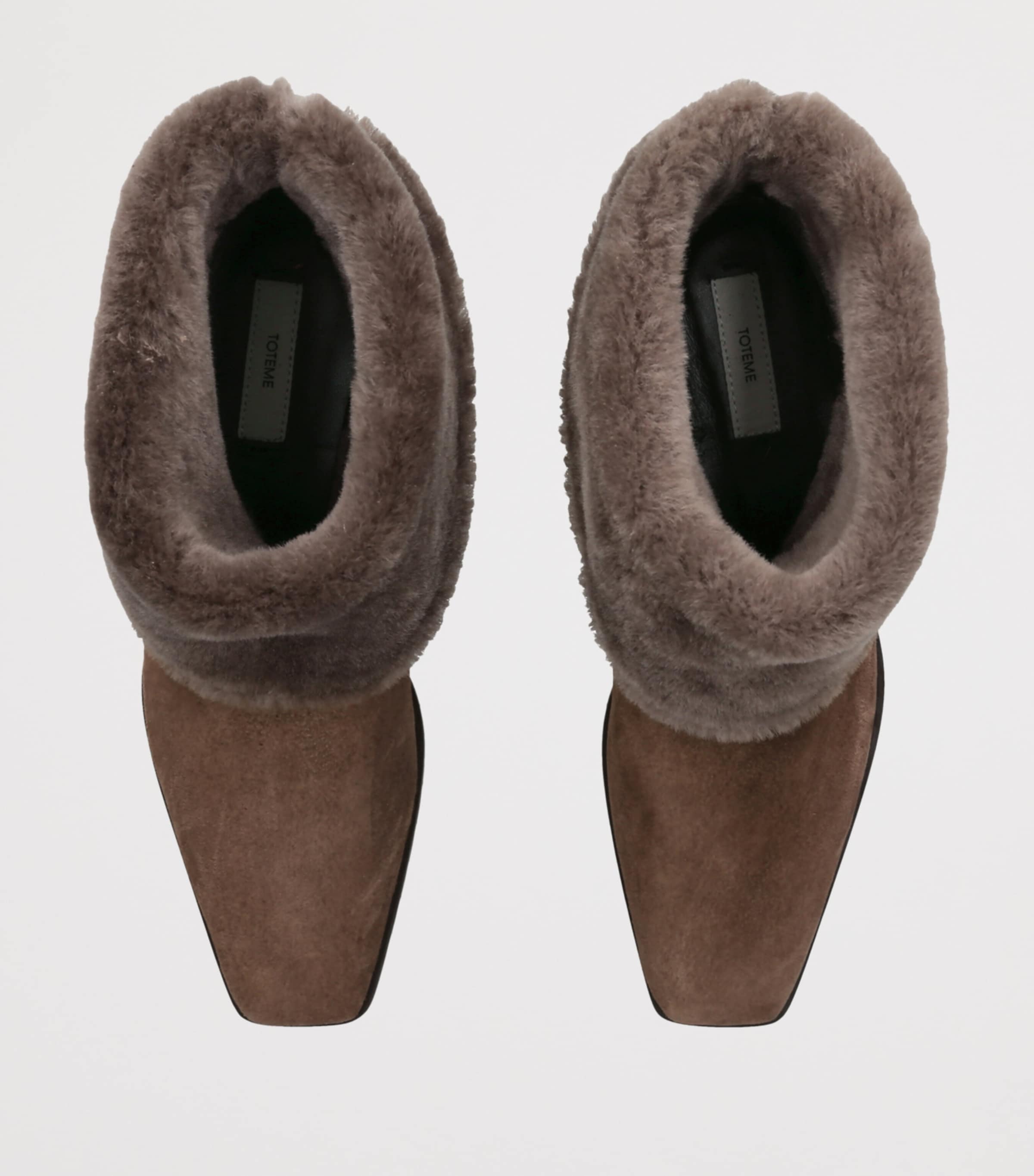 Shearling Fold-Down Ankle Boots TAUPE Image 4