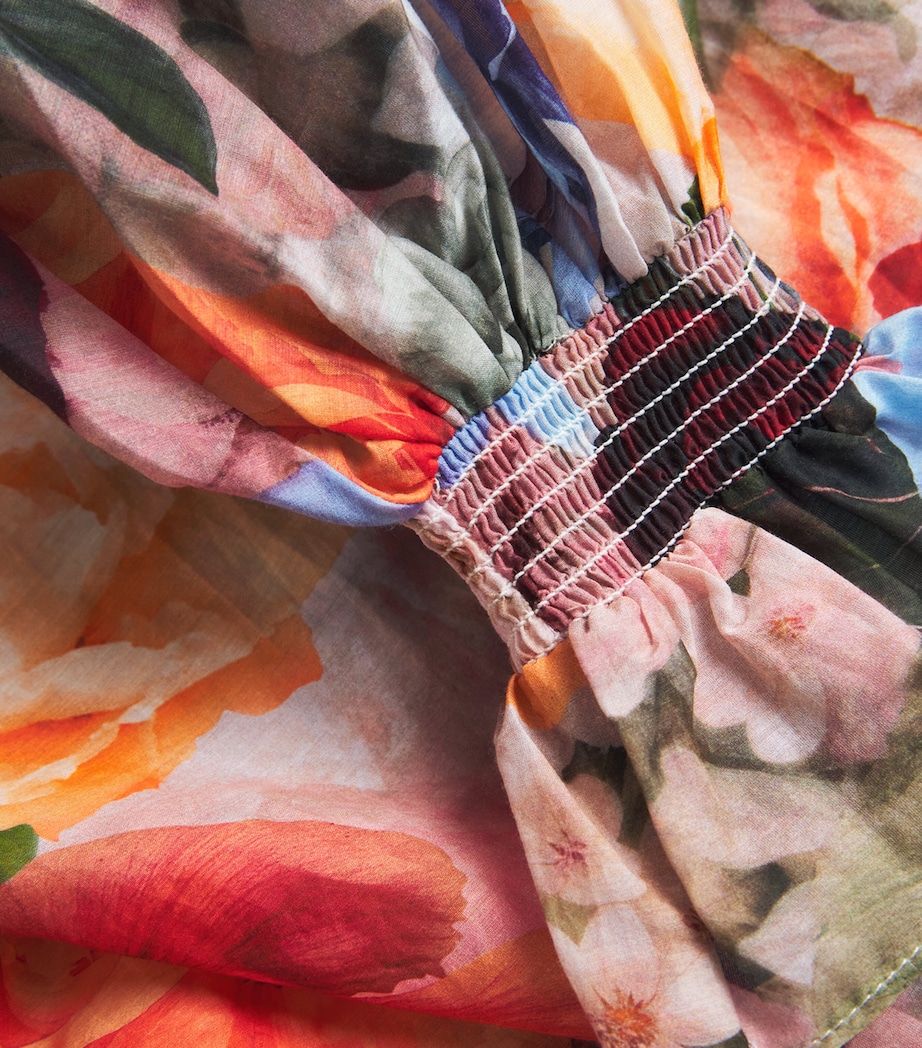 Cotton-Silk Norah Peasant Blouse STORM FLORAL SM K626 Image 5