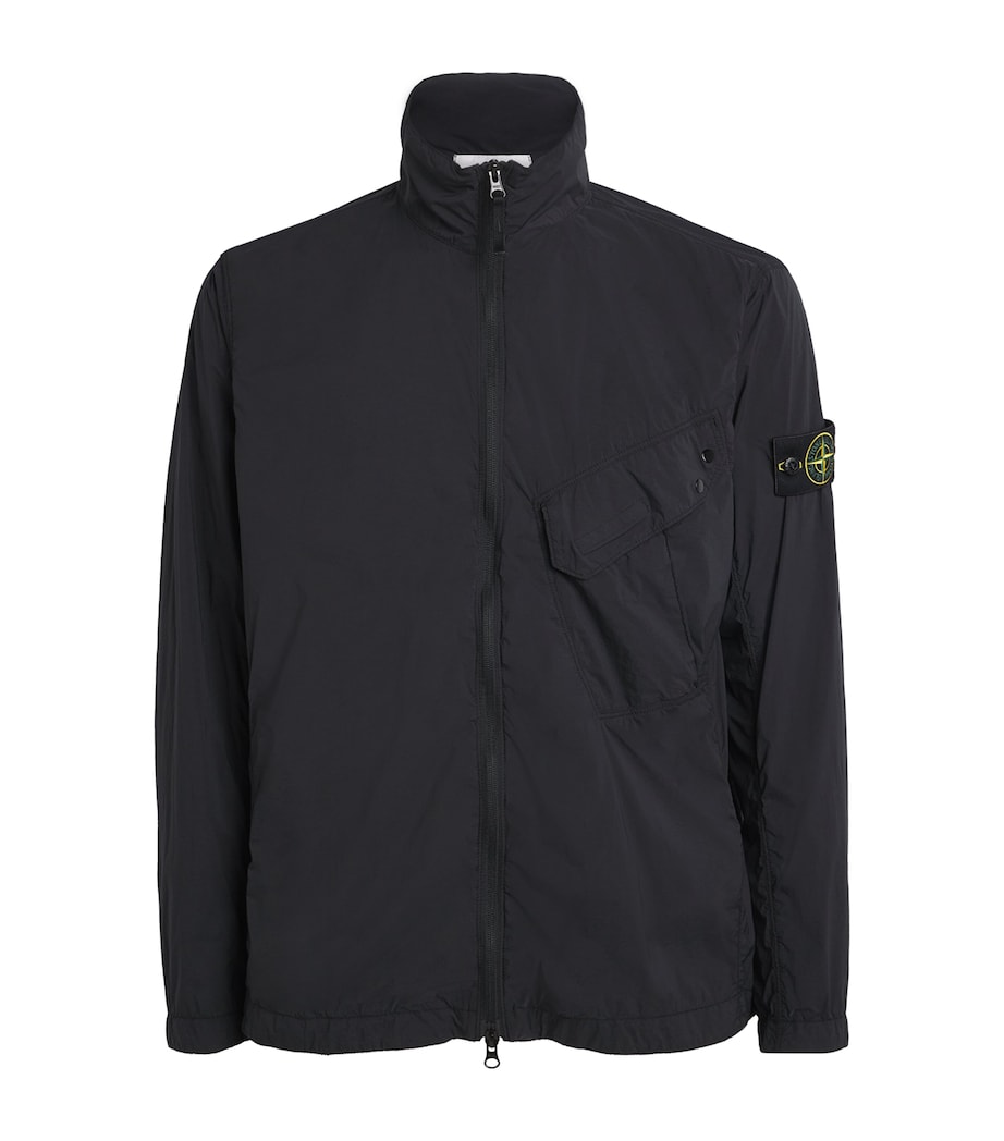 Stone Island Mens Stretch-Nylon Zip-Up Overshirt Image 1