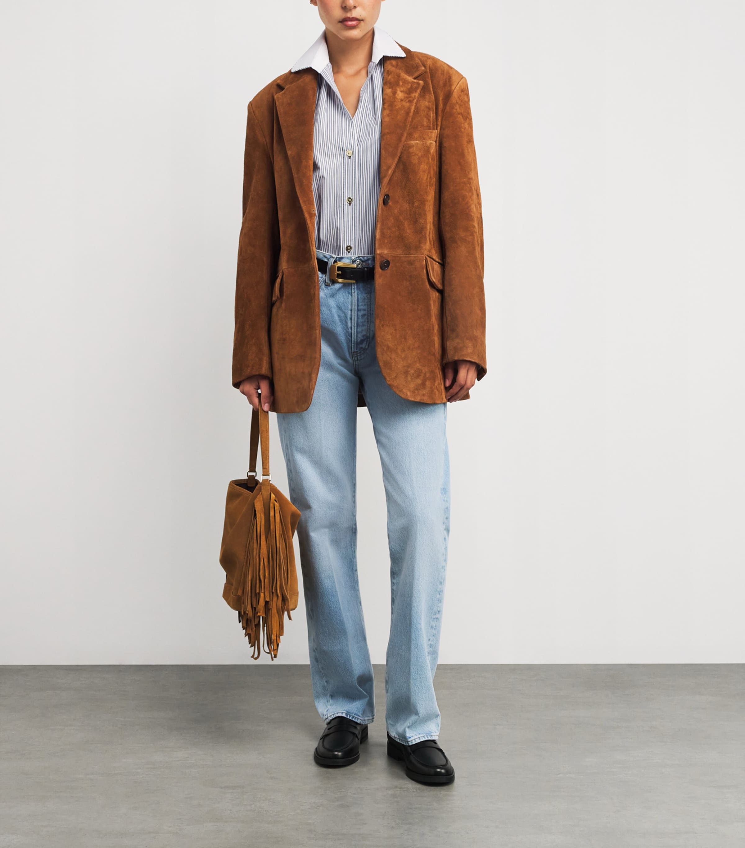 Cotton Stripe Shirt ECRU / BLEU Image 2