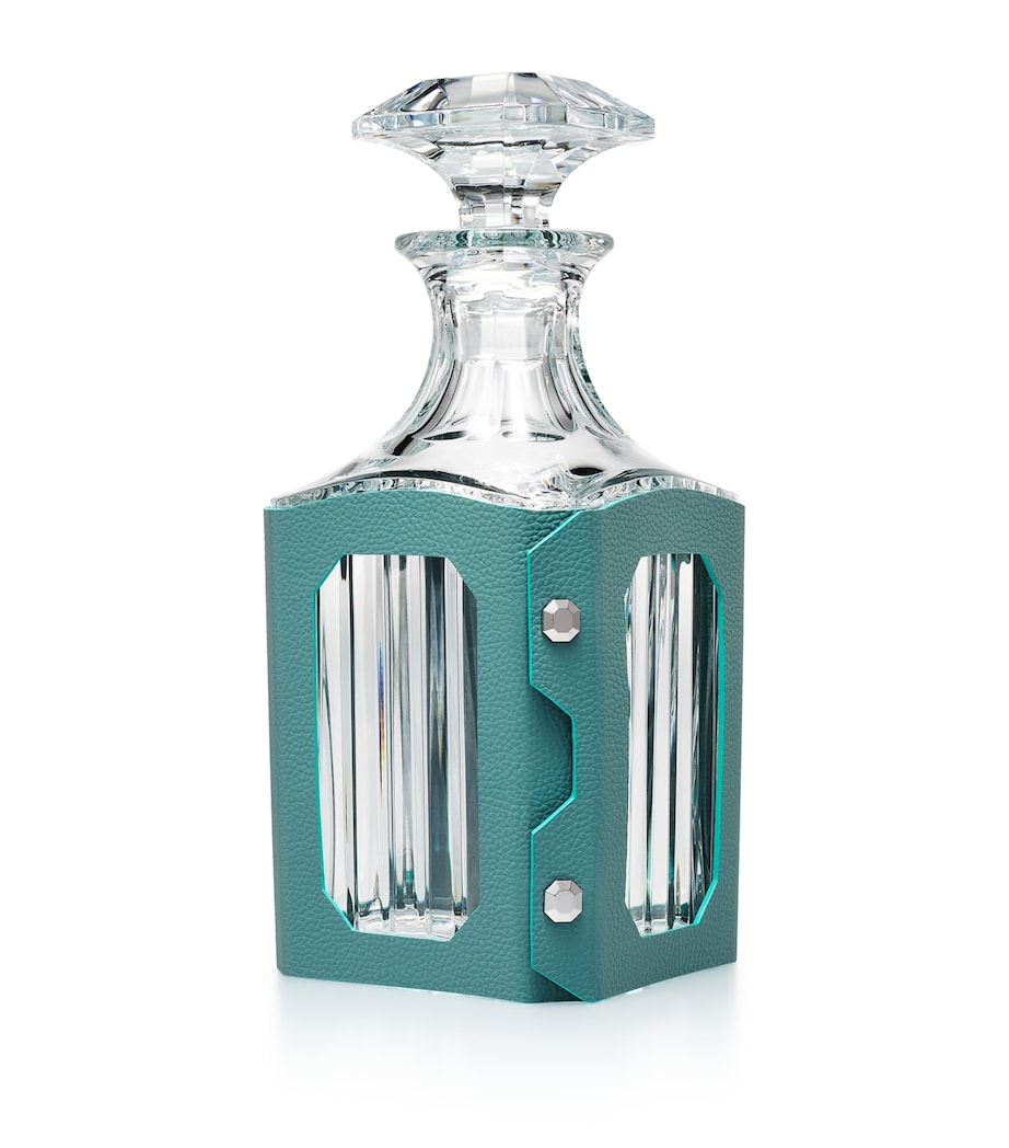 Baccarat Leather Octogone Decanter Case Clear Image 1