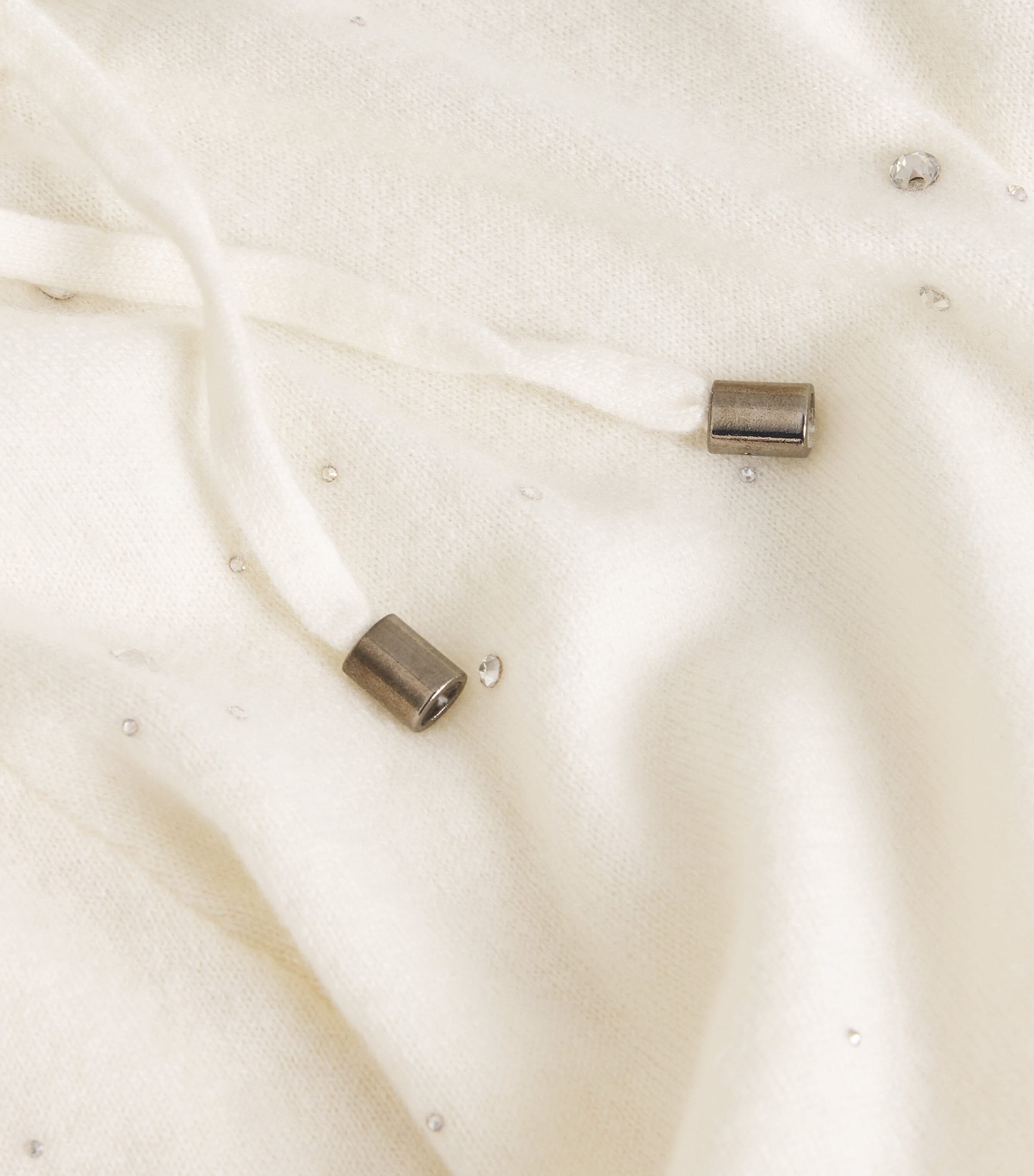 Cashmere Crystal-Embellished Sweatpants WINTER WHITE/SI Image 5