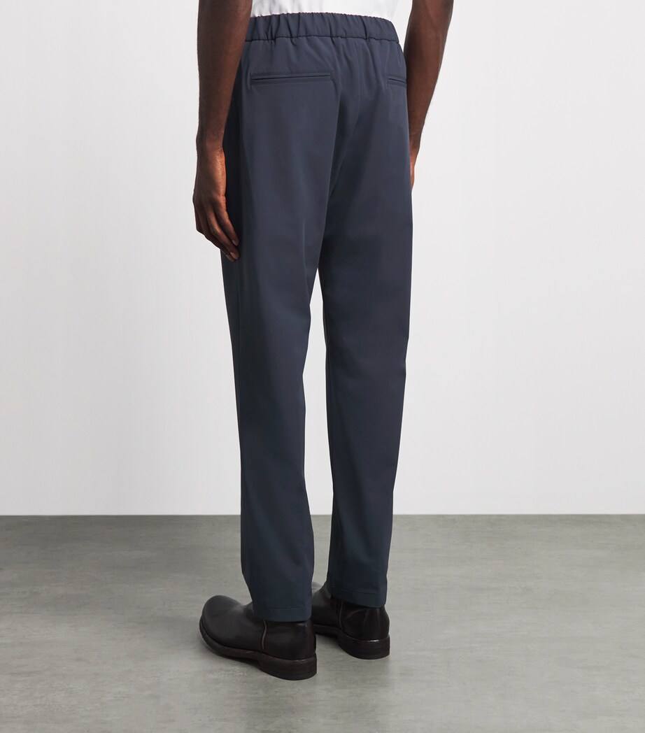 Herno Mens Stretch Technical Drawstring Trousers Blu Navy Image 5