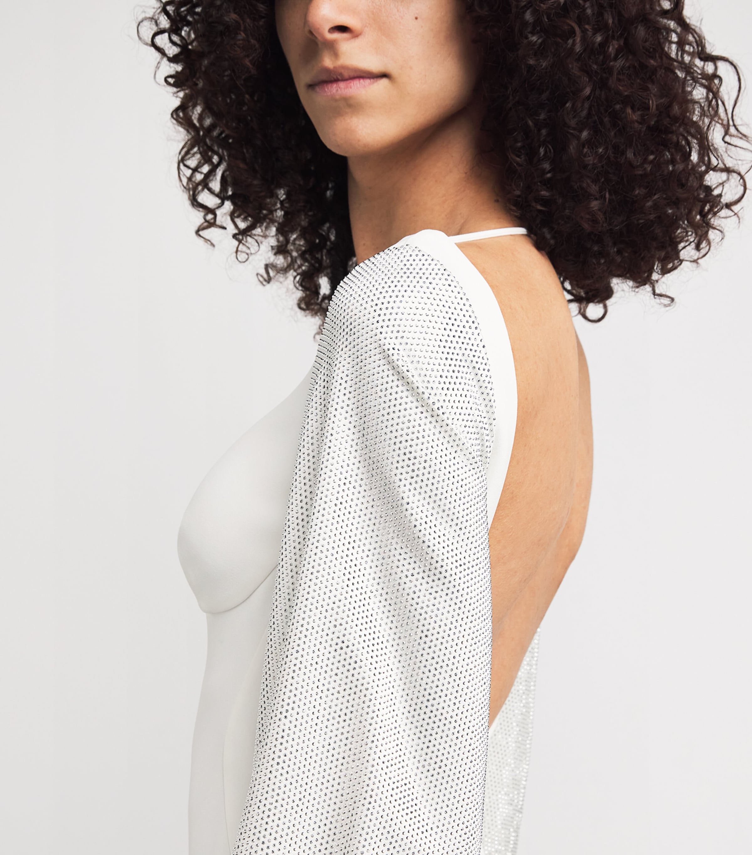 Forever Stella Hotfix Maxi Dress 9001 WHITE Image 6