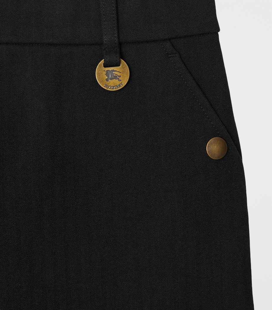 Stretch Cotton Herringbone Jodhpurs BLACK Image 4