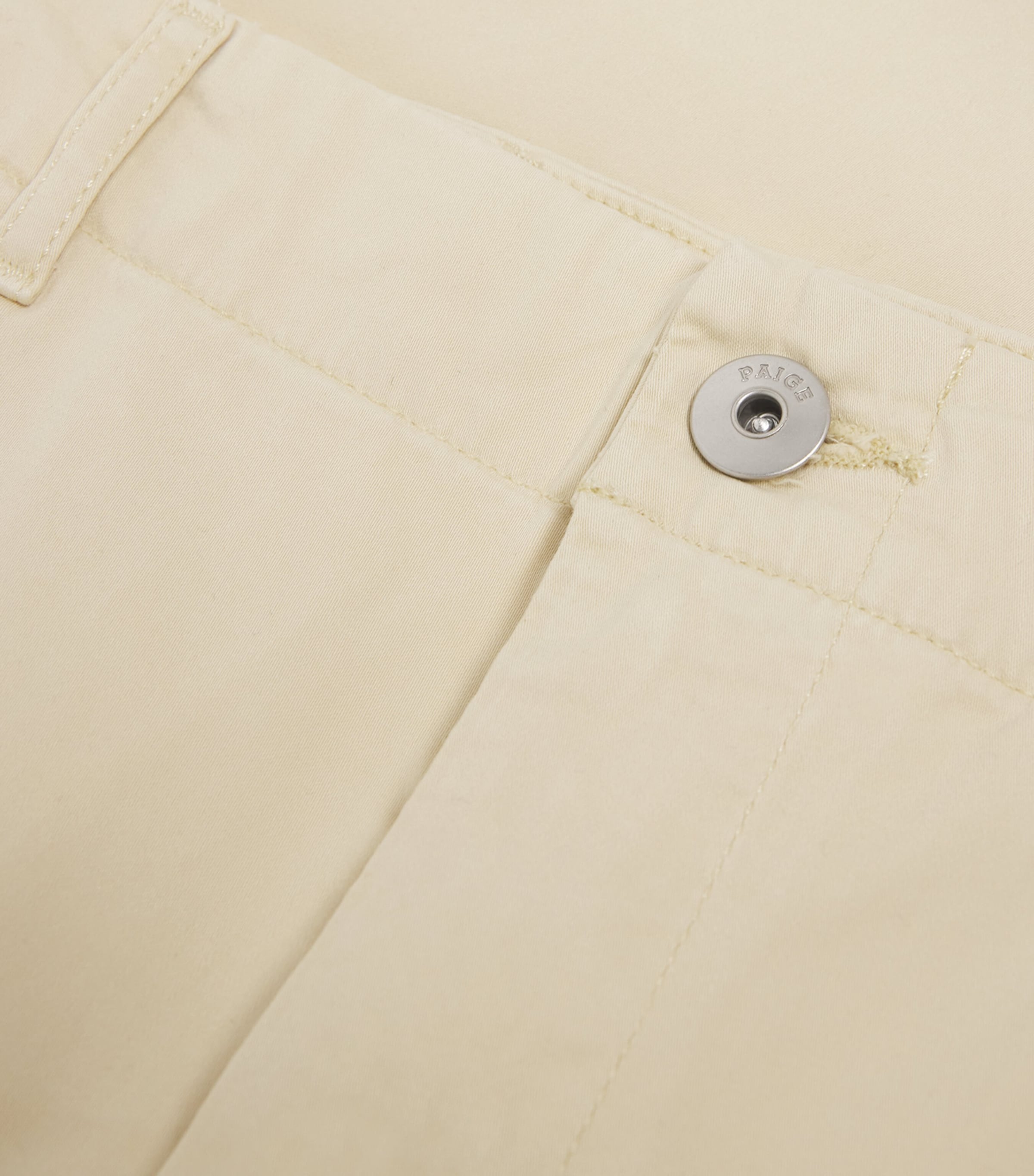 PAIGE Mens Cotton Danford Straight Chinos Cream Tusk Image 5