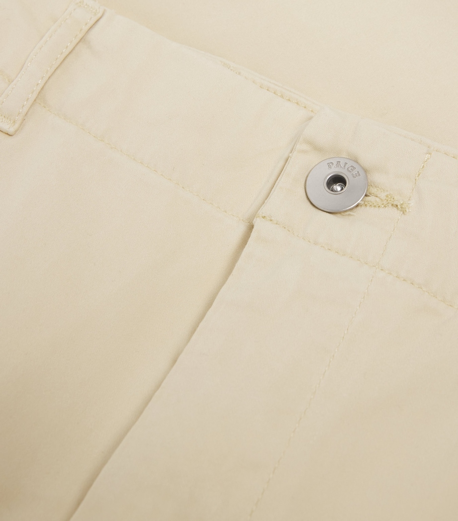 PAIGE Mens Cotton Danford Straight Chinos Cream Tusk Image 5