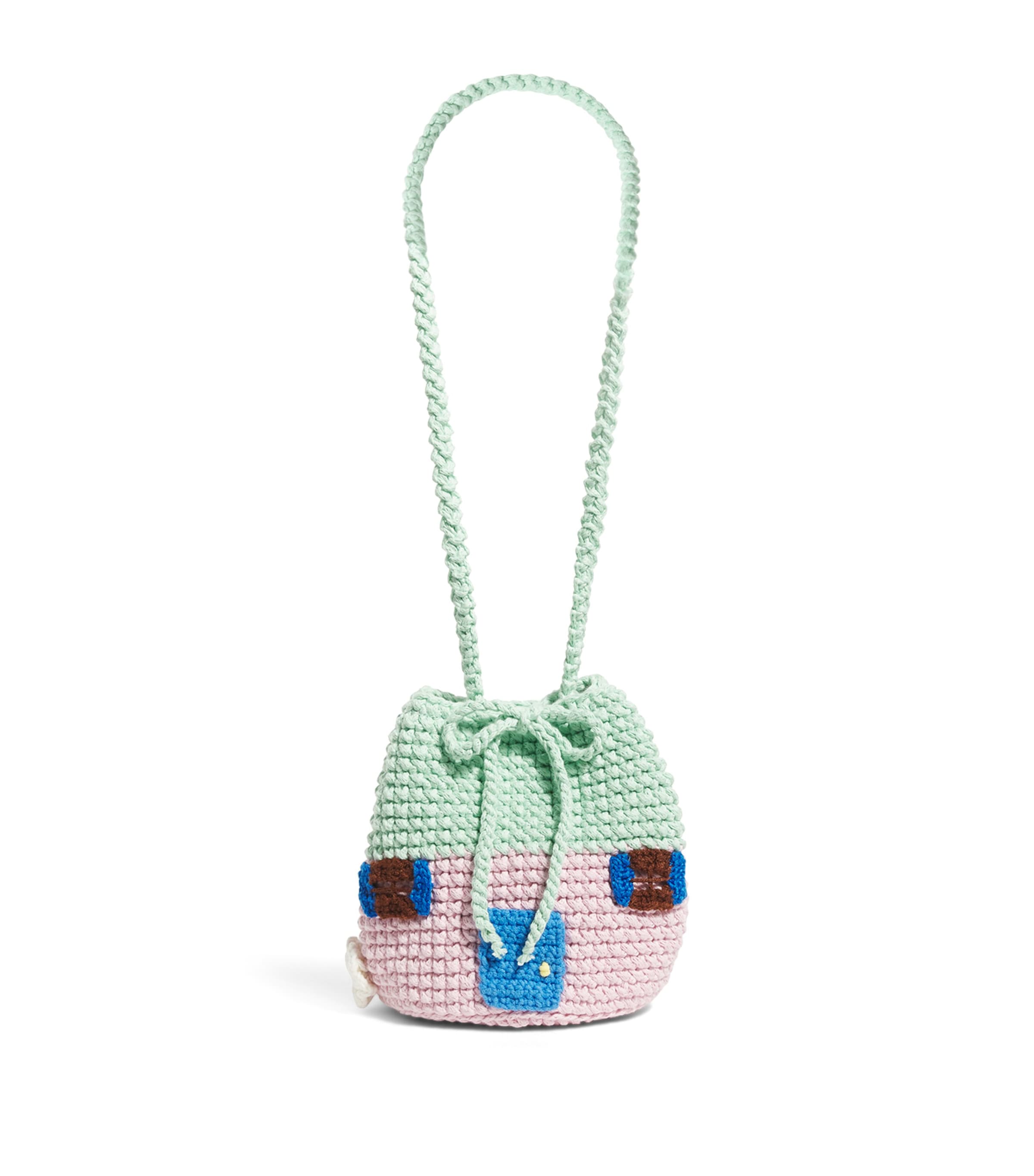 Stella Mccartney Cotton Crochet Bucket Bag