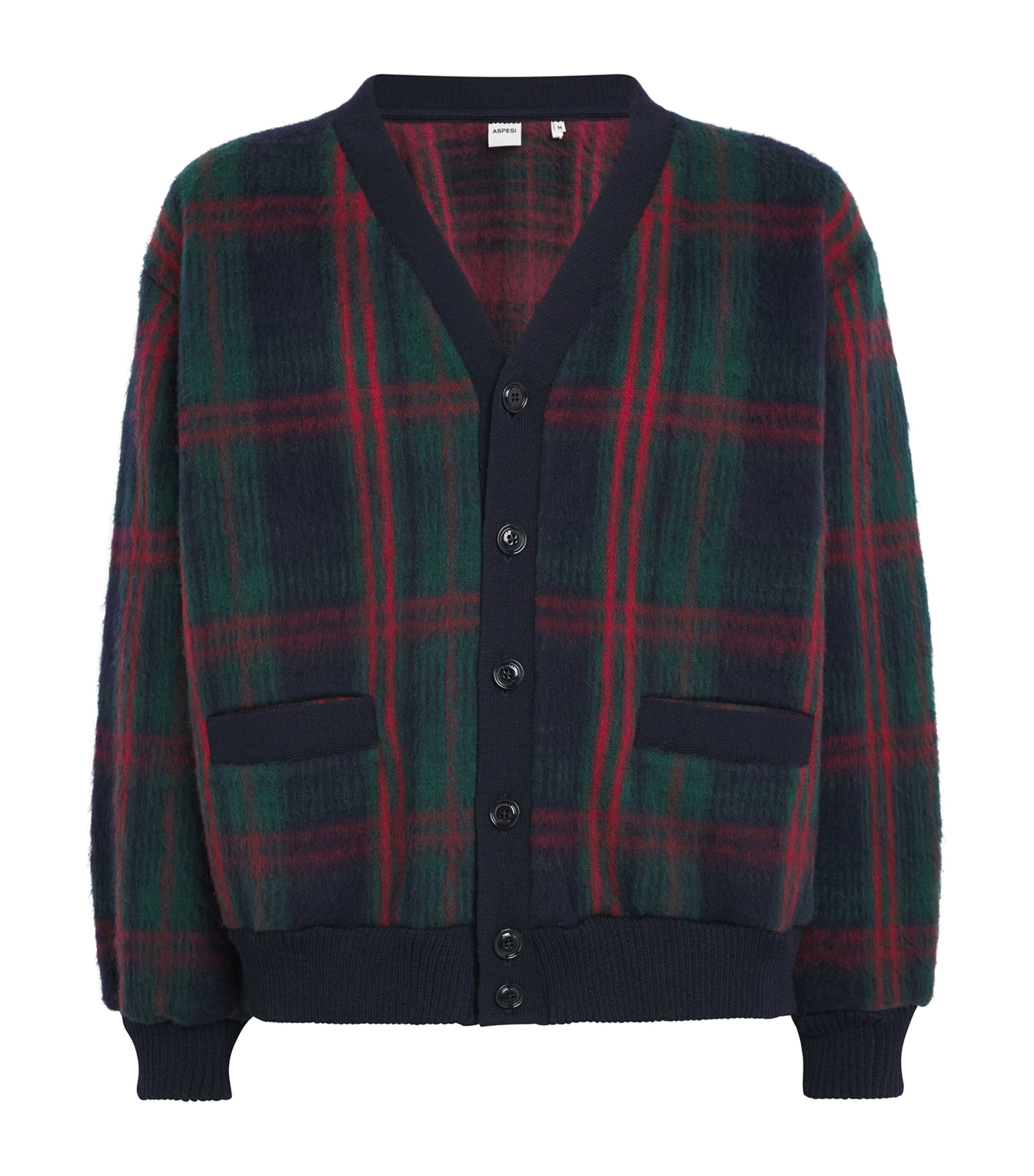 Wool Check Cardigan 40376 - CHECK VERDE Image 1
