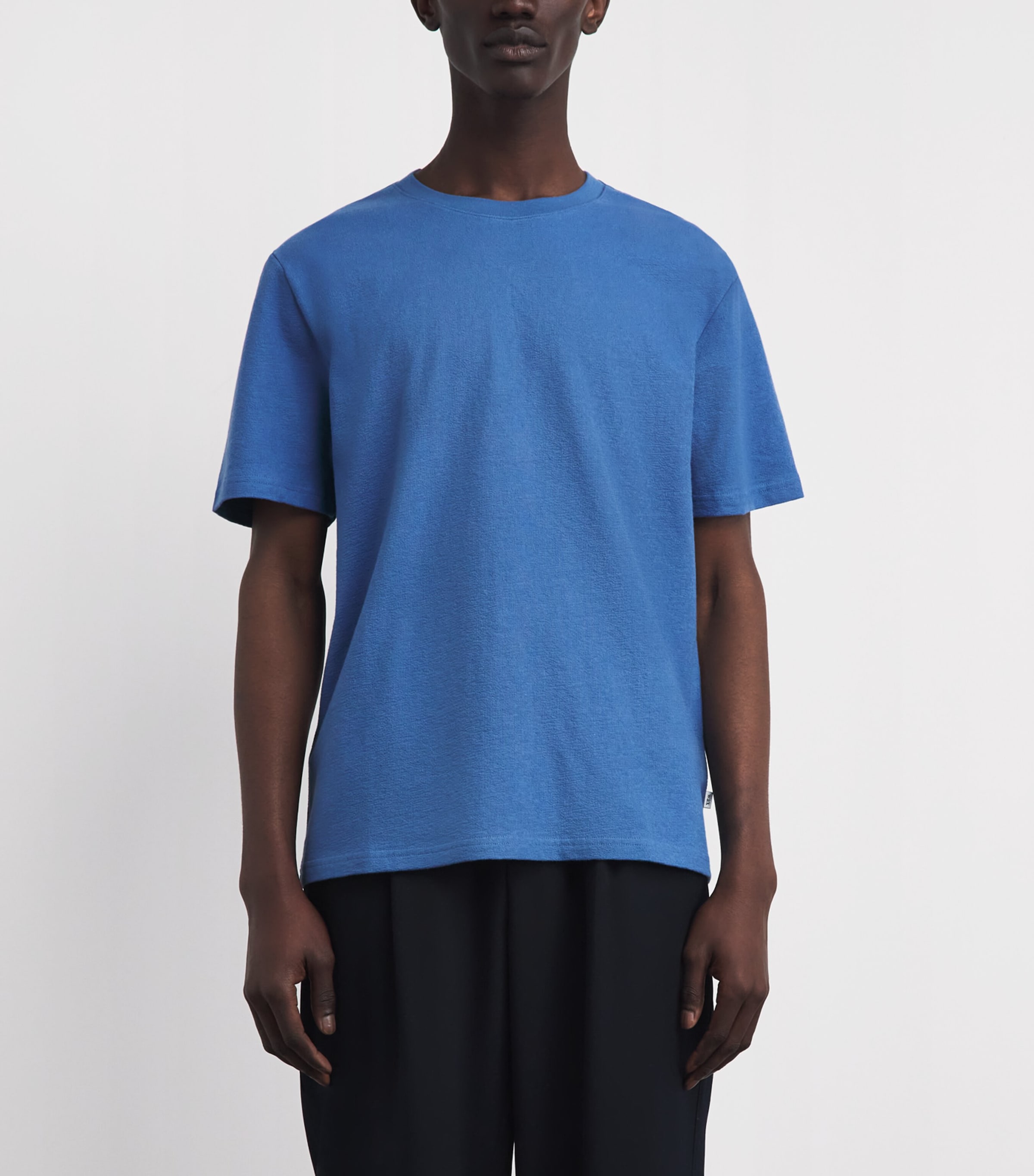 Wax London Mens Organic Cotton Dean T-Shirt French Blue Image 4