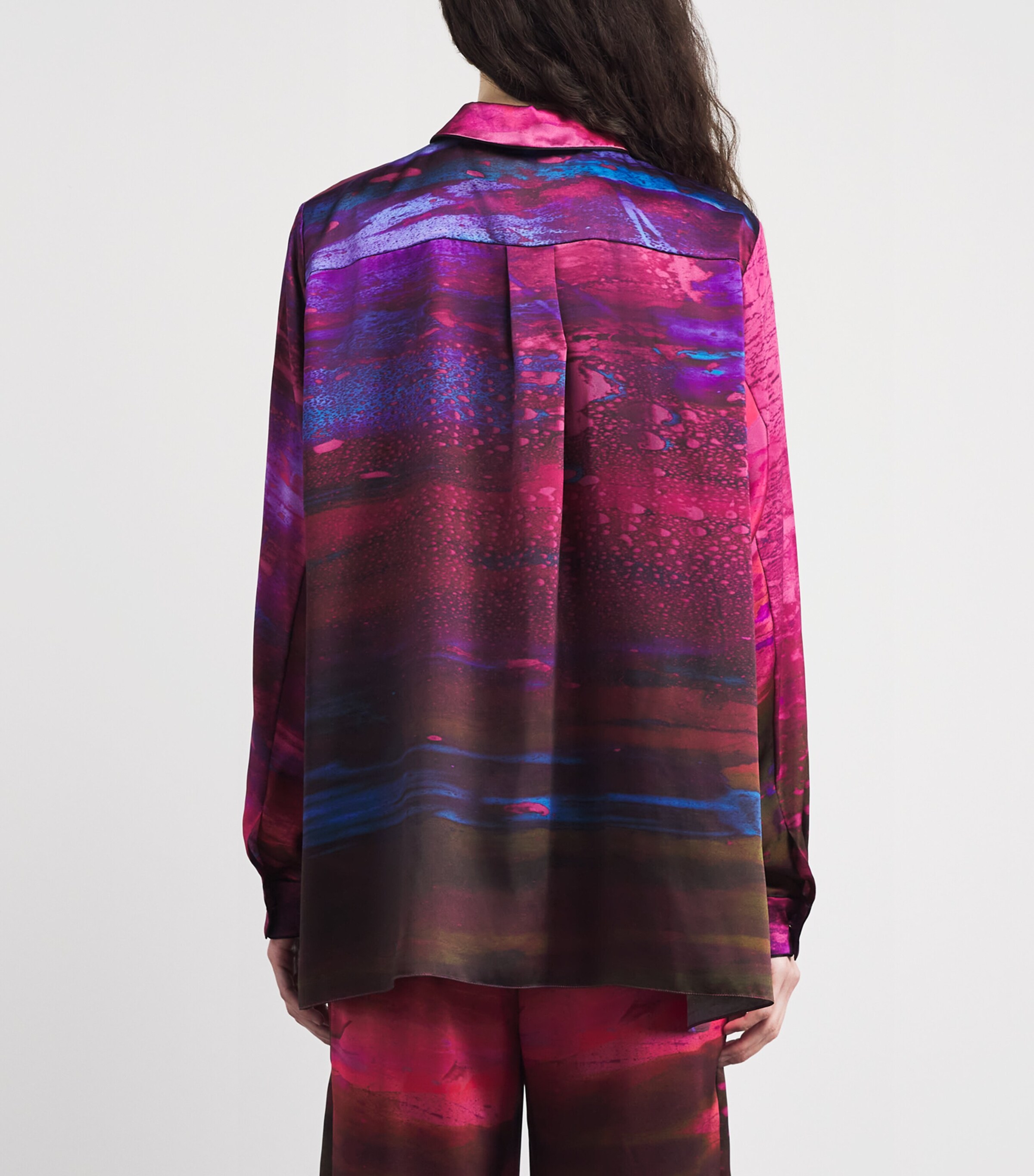 Roksanda Womens Silk Printed Leonara Shirt Brush Cassis/fushcia Image 4