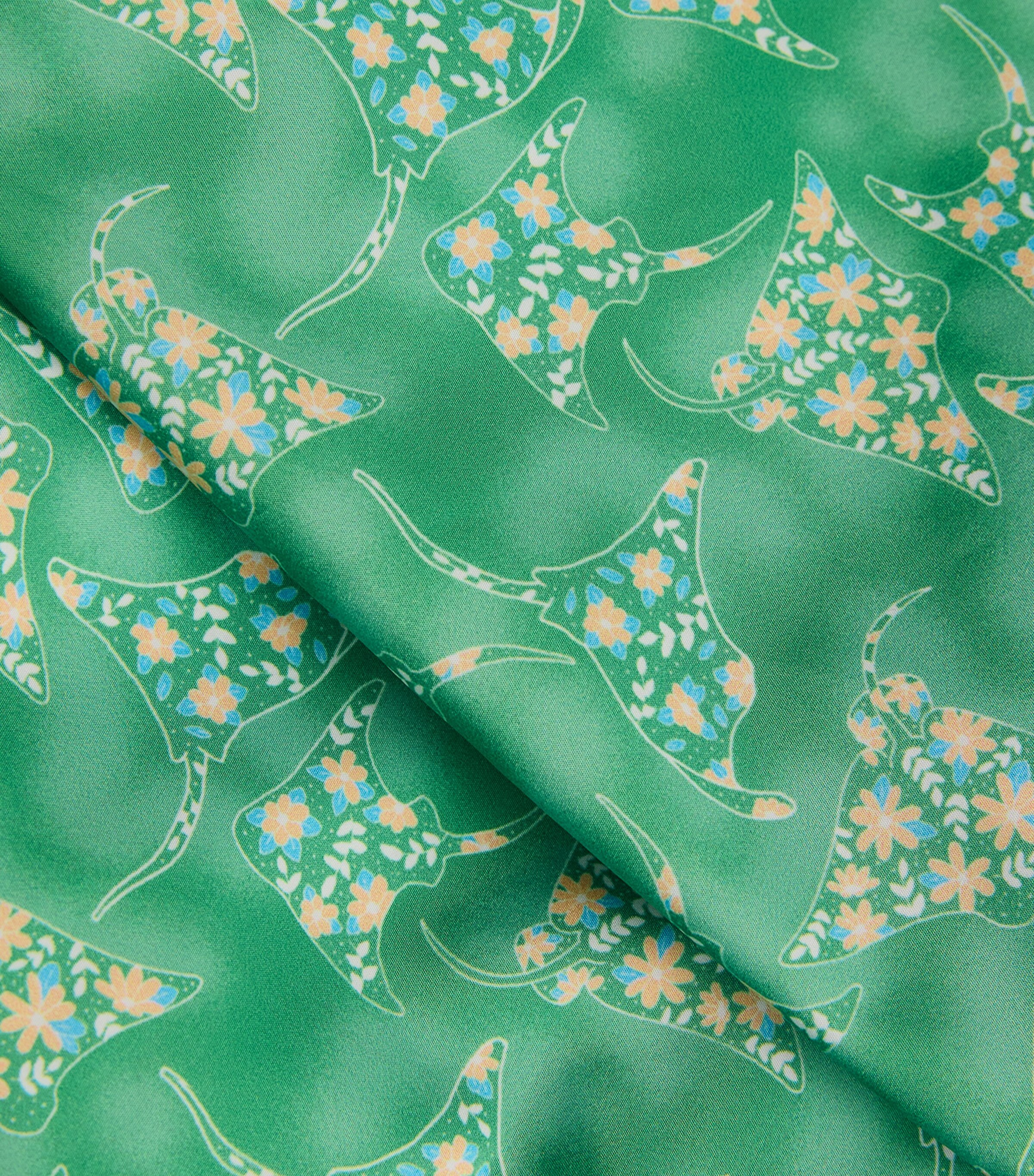 Fedeli Mens Printed Madeira Swim Shorts Green Image 5