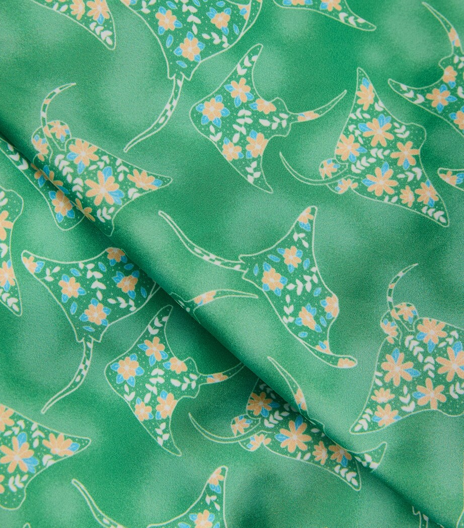 Fedeli Mens Printed Madeira Swim Shorts Green Image 5