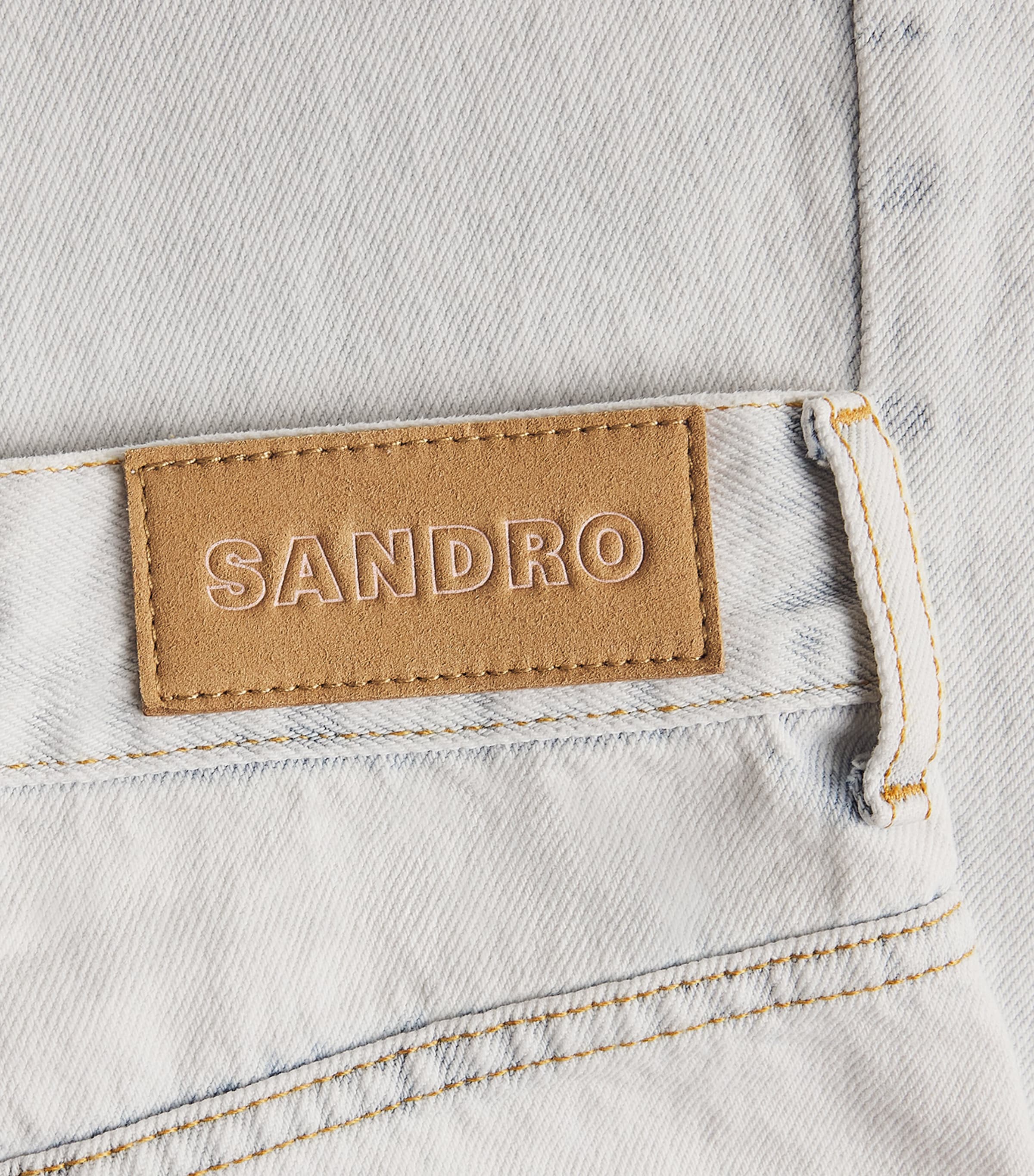 Sandro Paris Womens Barrel Jeans Sky Blue Image 6