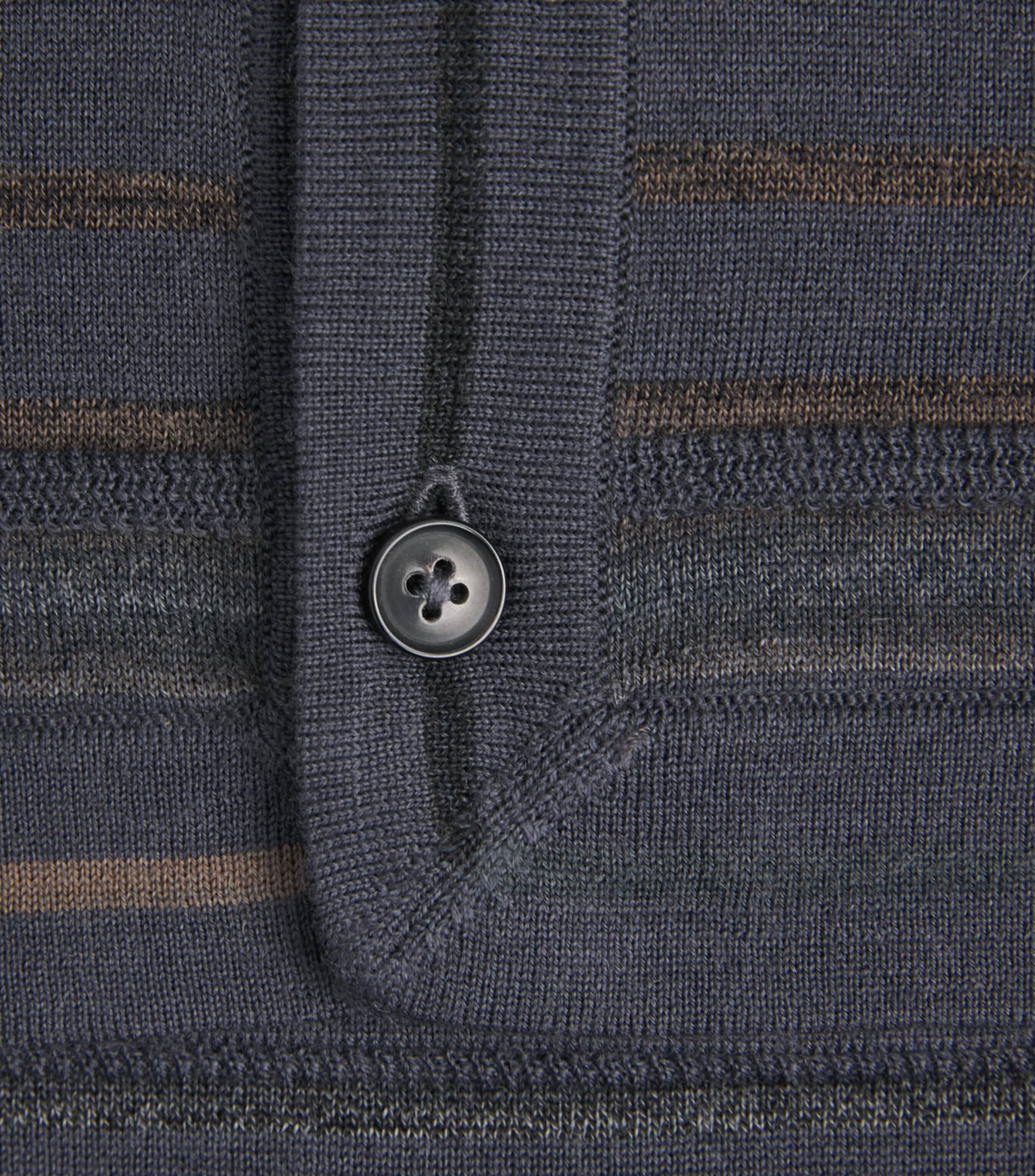 Paul Smith Mens Merino Stripe Polo Cardigan Image 6