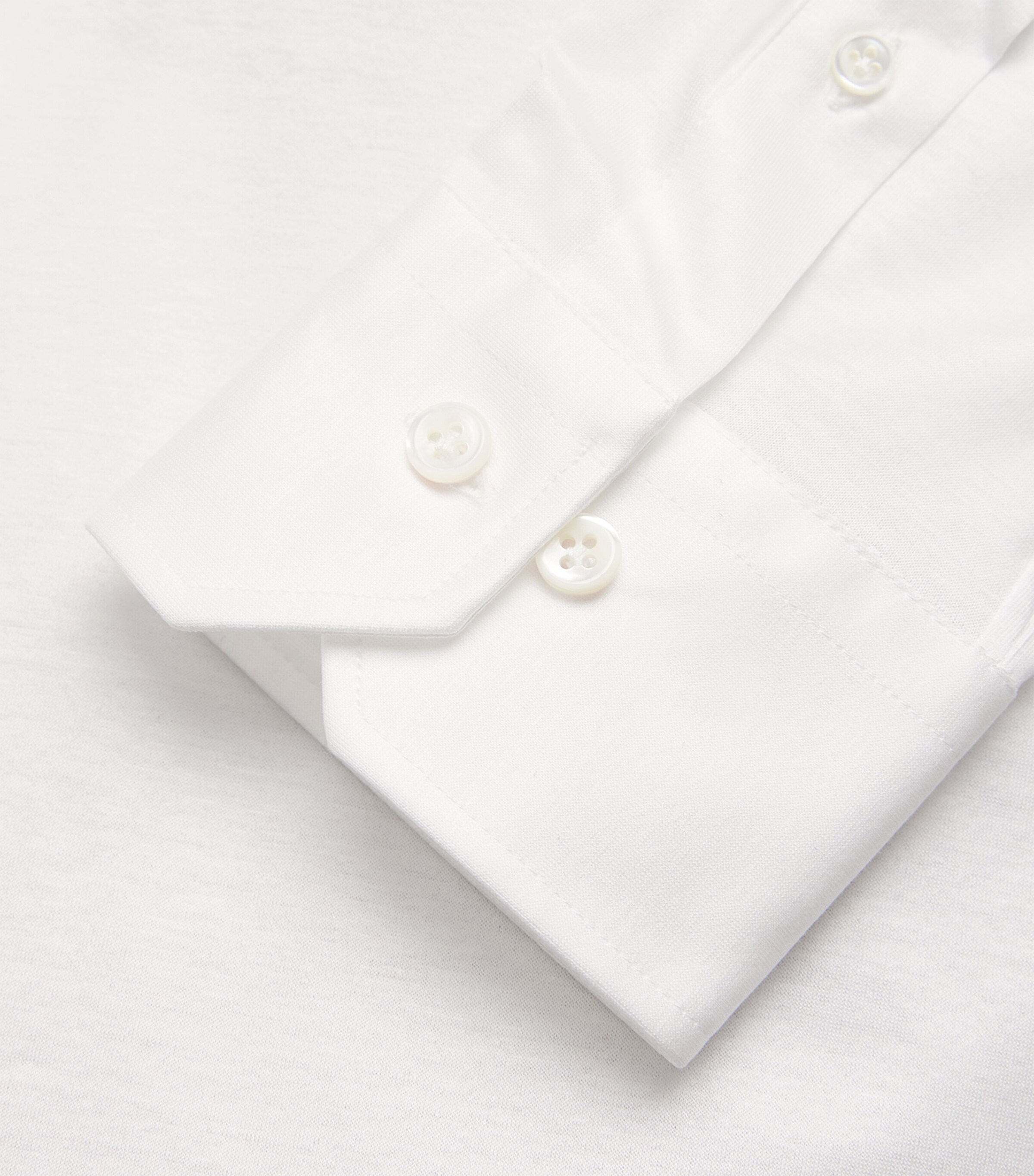 Pal Zileri Mens Cotton Jersey Shirt White Image 6