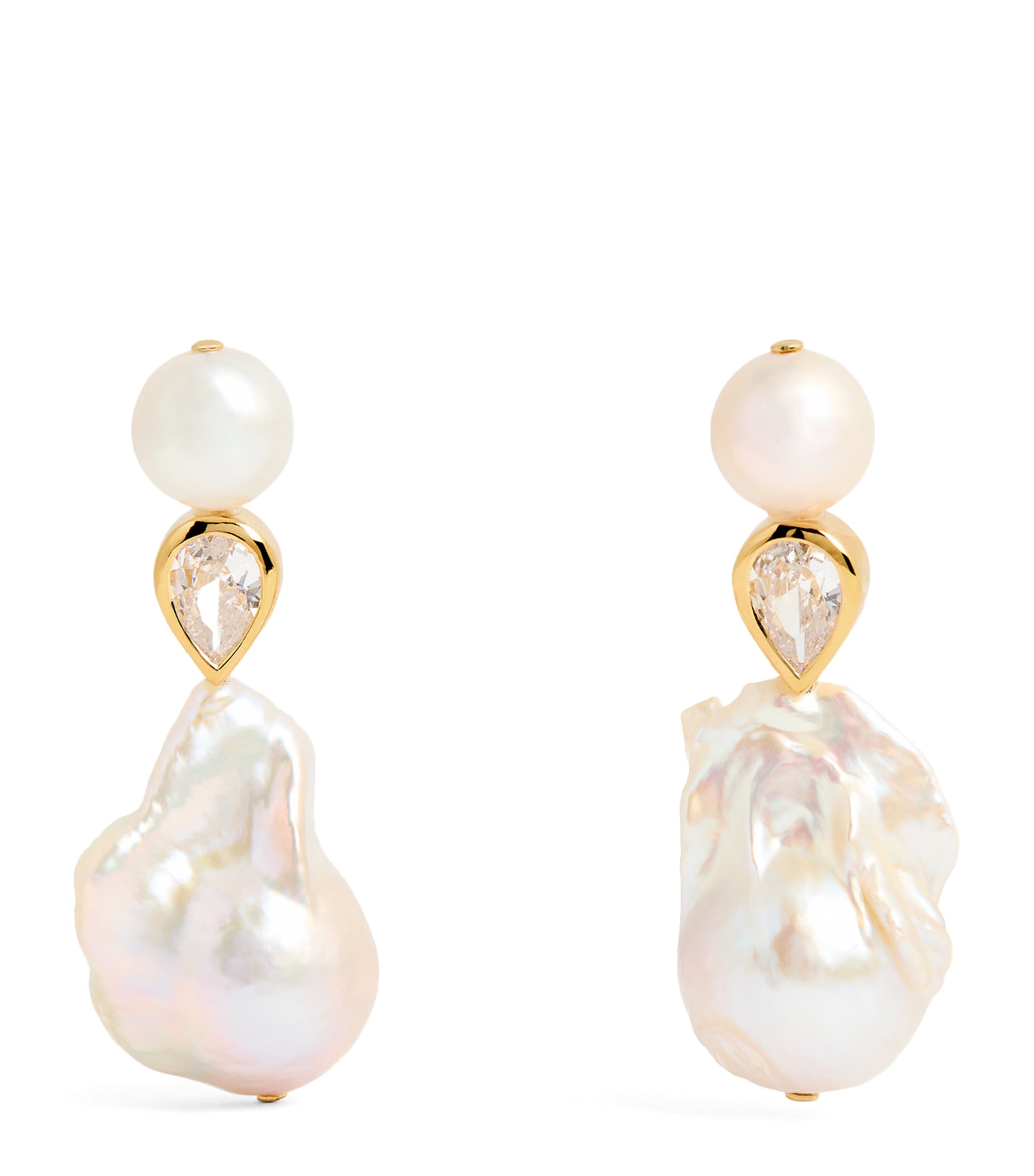 美品pulp pearl drop earring completedworks Completedworks Gold Vermeil, Crystal and Pearl Pulp Earrings