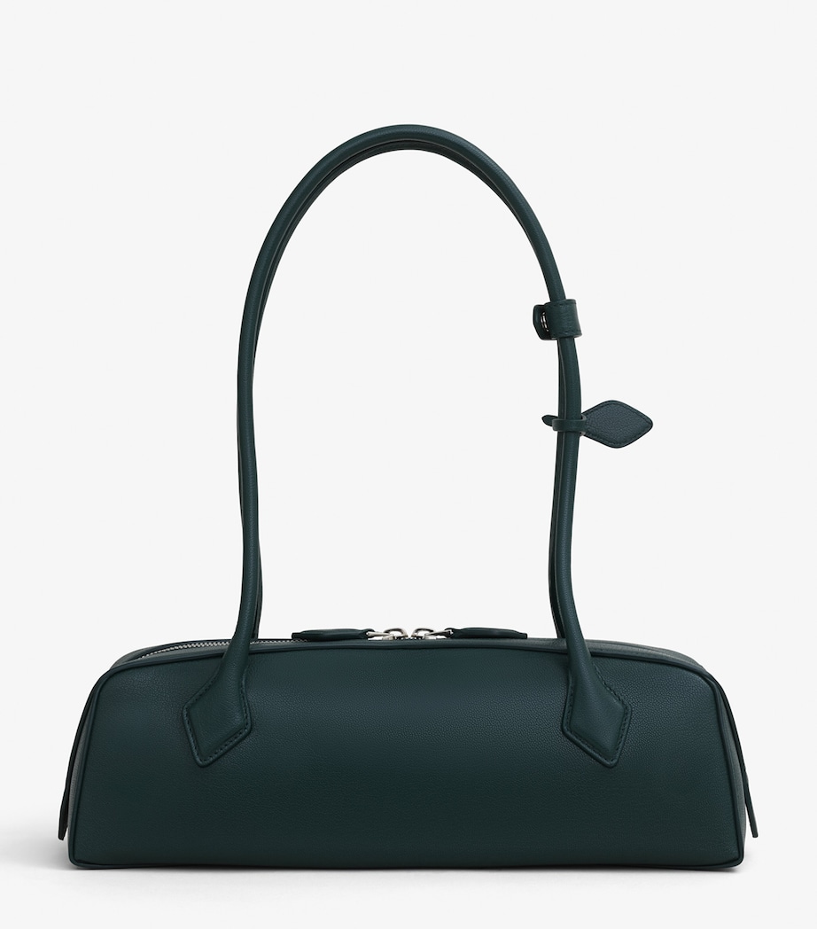 Medium Leather Le Teckel Shoulder Bag VERT BOUTEILLE Image 2