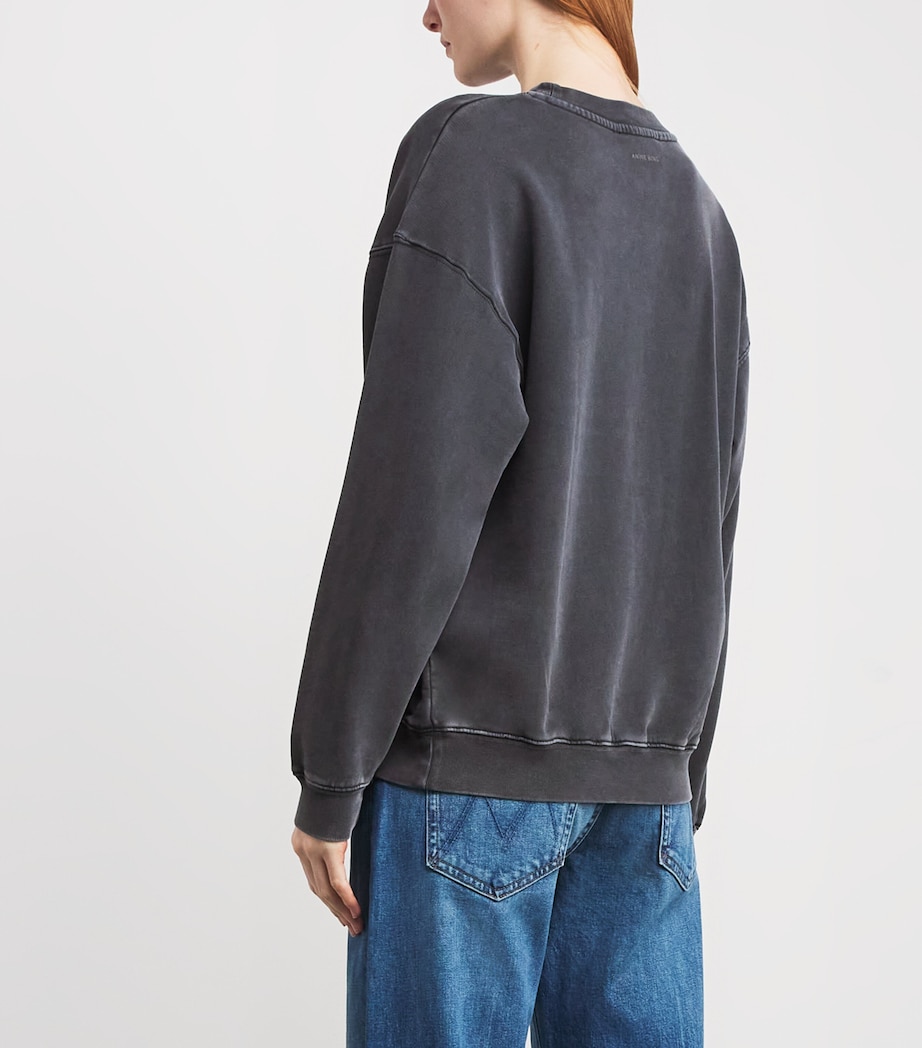 Leopard Print Spencer Sweatshirt WASHED BLACK Image 4