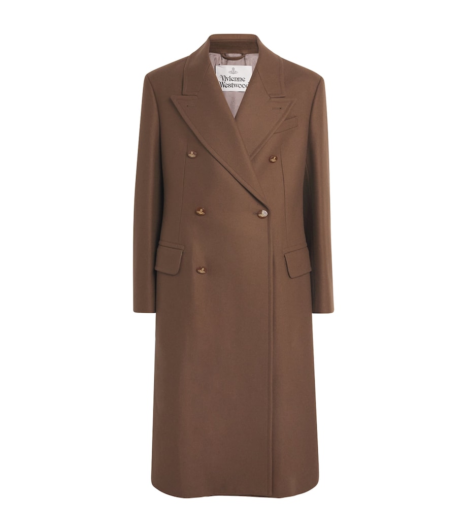Wool-Cashmere Melton Overcoat D402 CAMEL Image 1
