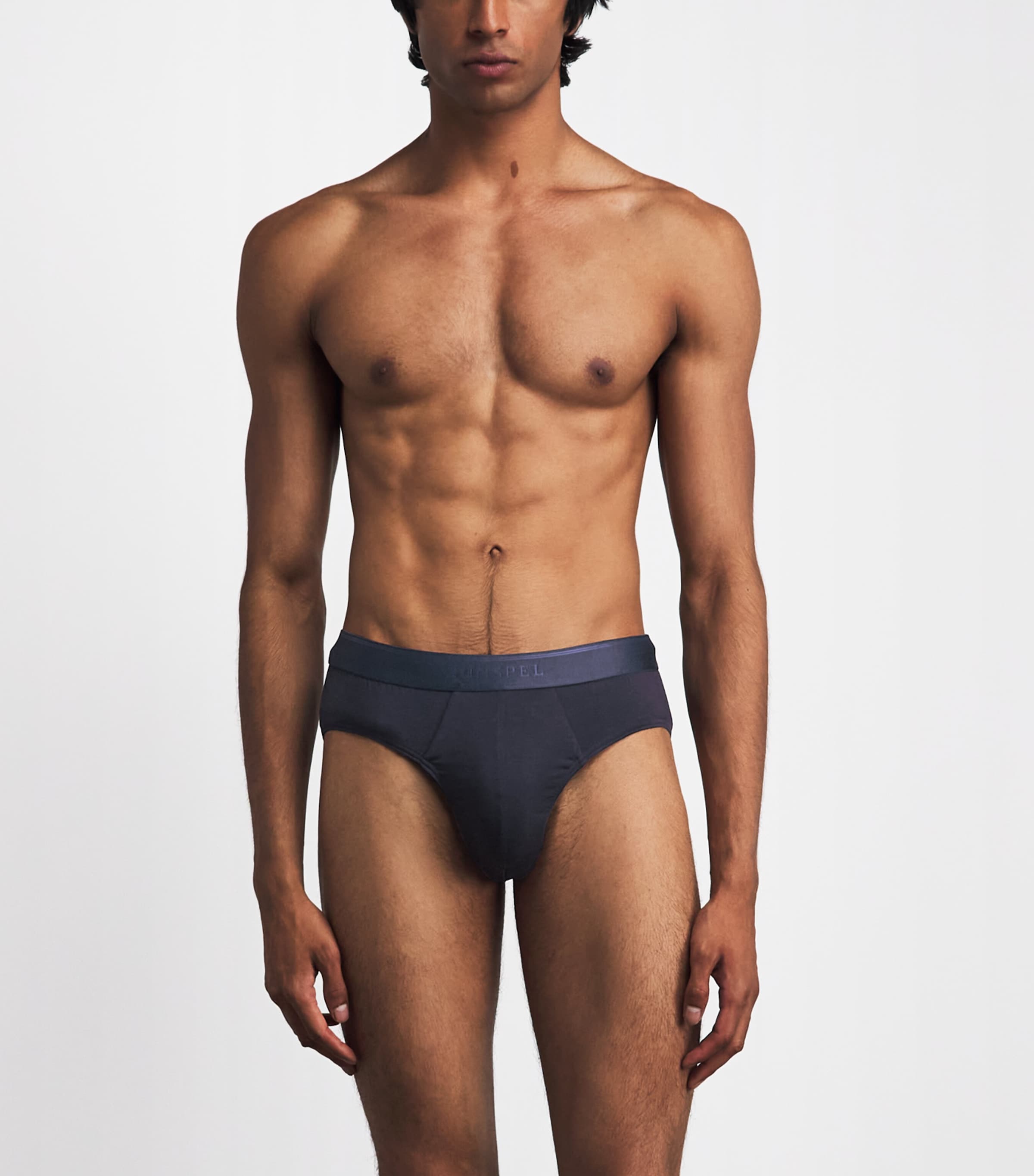 Sunspel Mens Stretch-Cotton Briefs Buaa Navy Image 2
