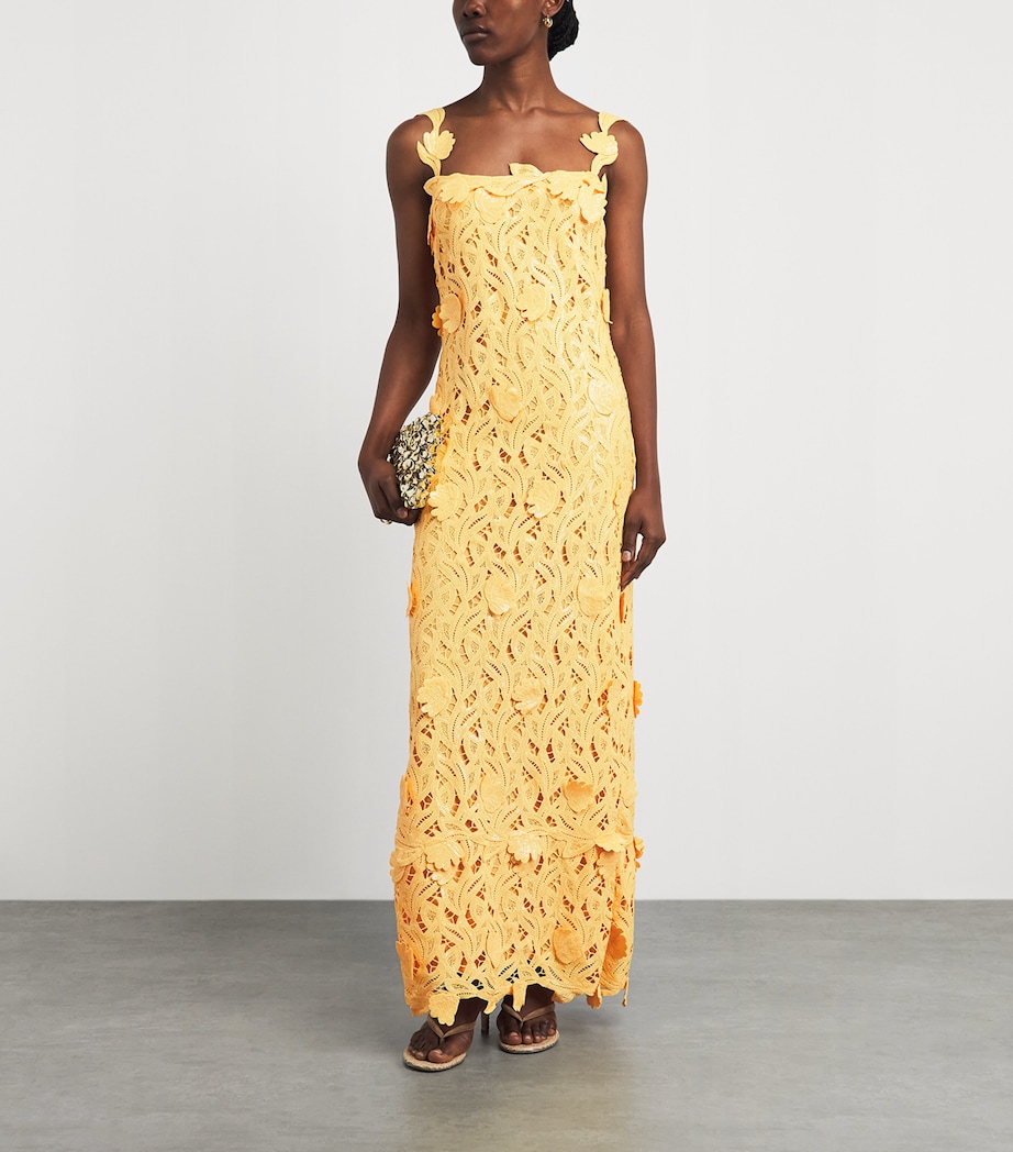Simkhai Womens Embroidered Sequin Marenna Maxi Dress Mango Image 2