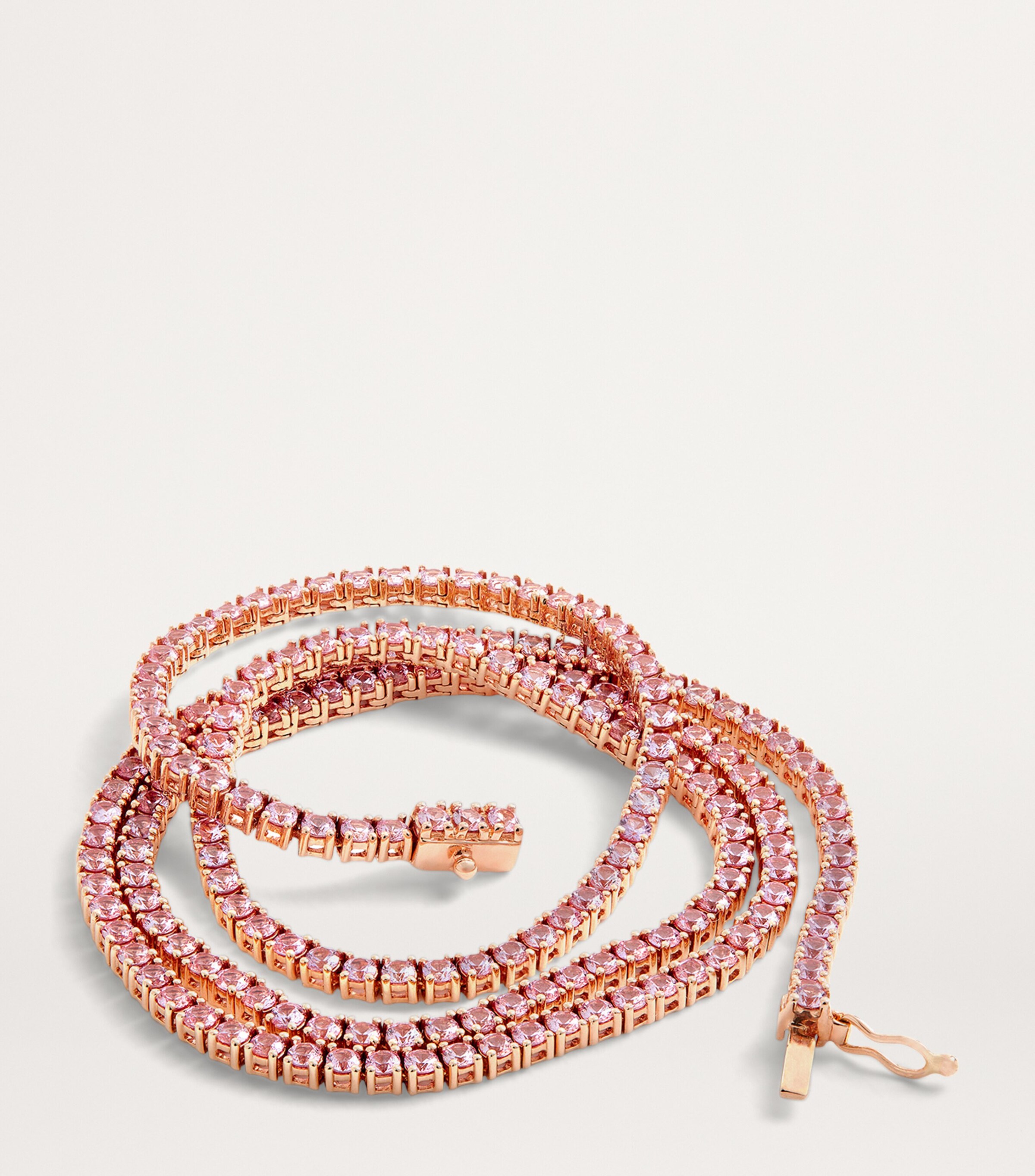 Anita Ko Rose Gold and Pink Sapphire Hepburn Necklace Rose Gold Image 5