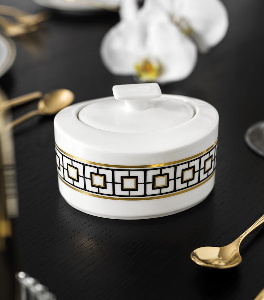 Porcelain MetroChic Sugar Pot (12cm) WHITE Image 2