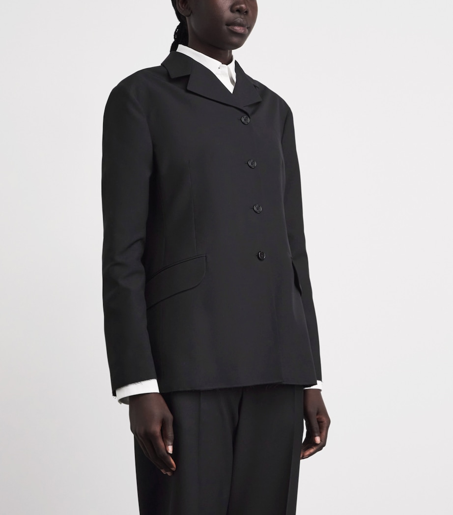Jil Sander Womens Wool Gabardine Blazer Black Image 4