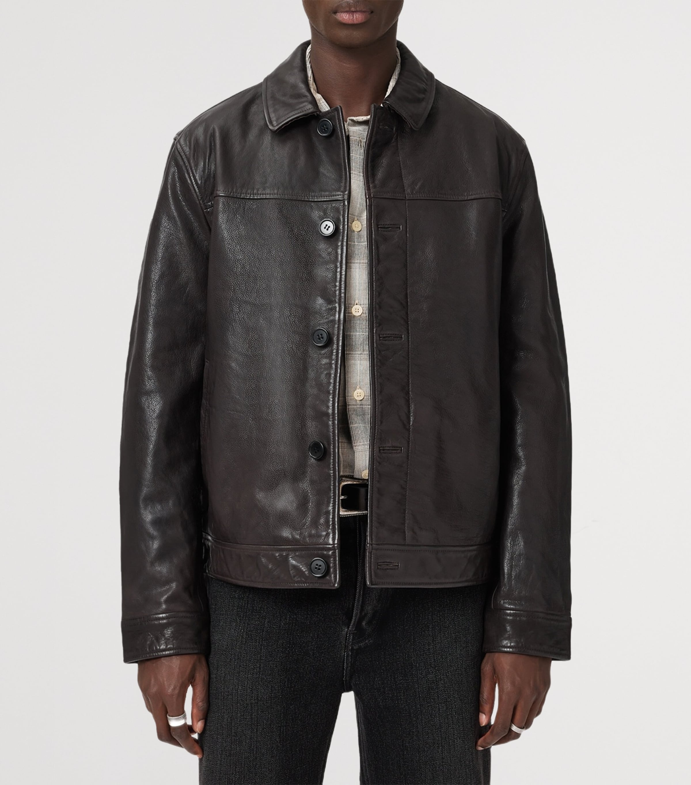 Leather Nates Jacket TRAIL BROWN Image 4