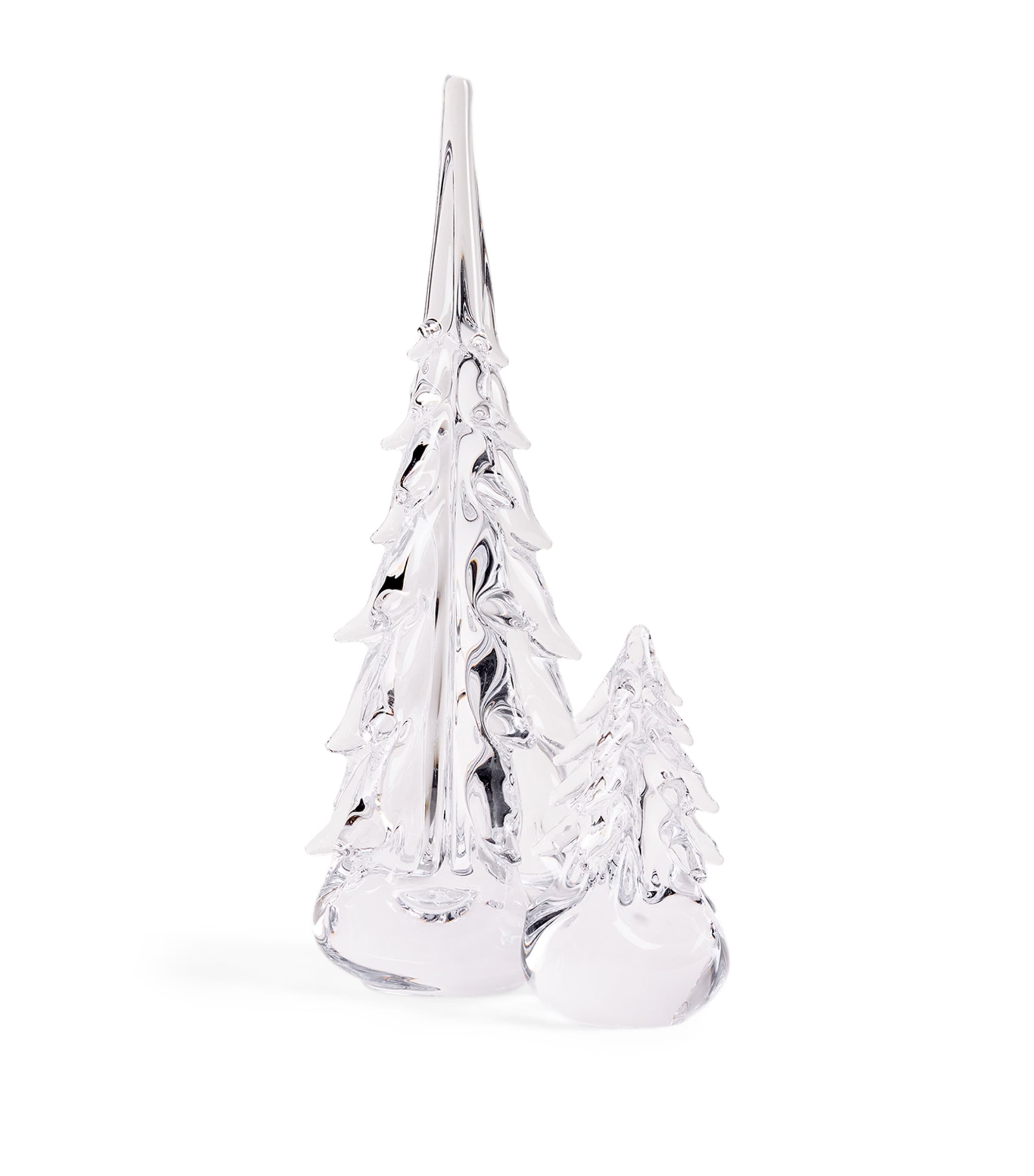 Simon Pearce Glass Vermont Evergreen Christmas Tree Ornament In Silver