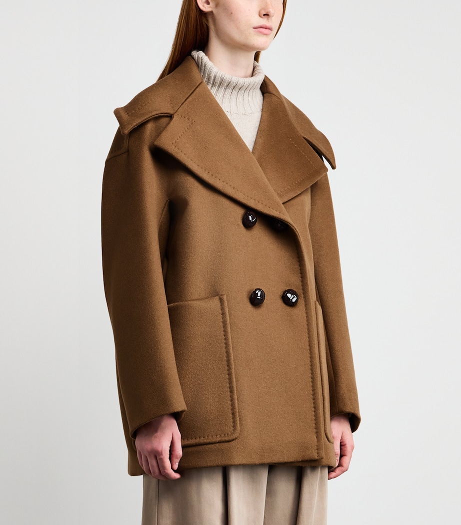 Cashmere Pea Coat CAMEL Image 3