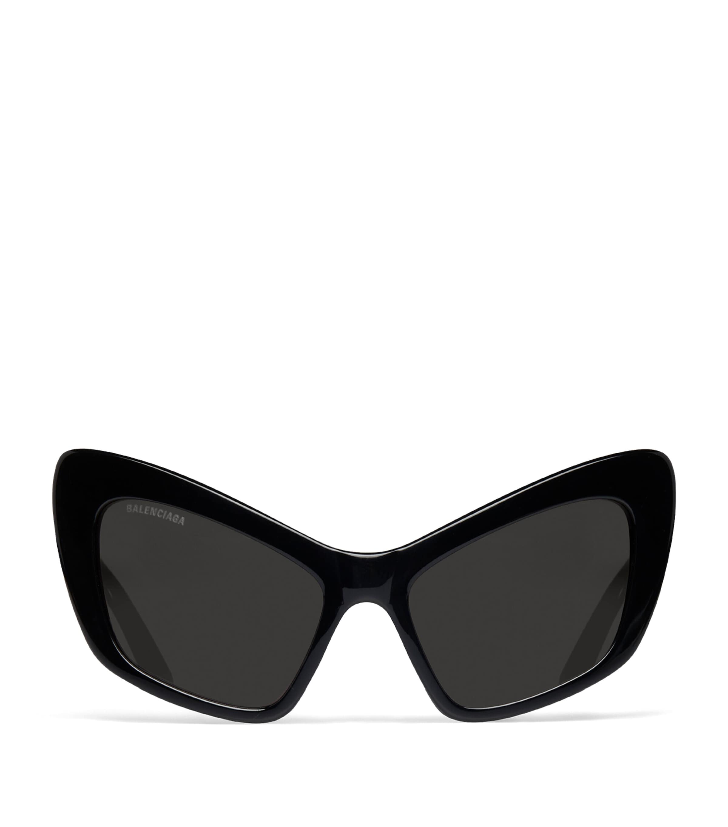 Shop Balenciaga Cat Eye Sunglasses In Black