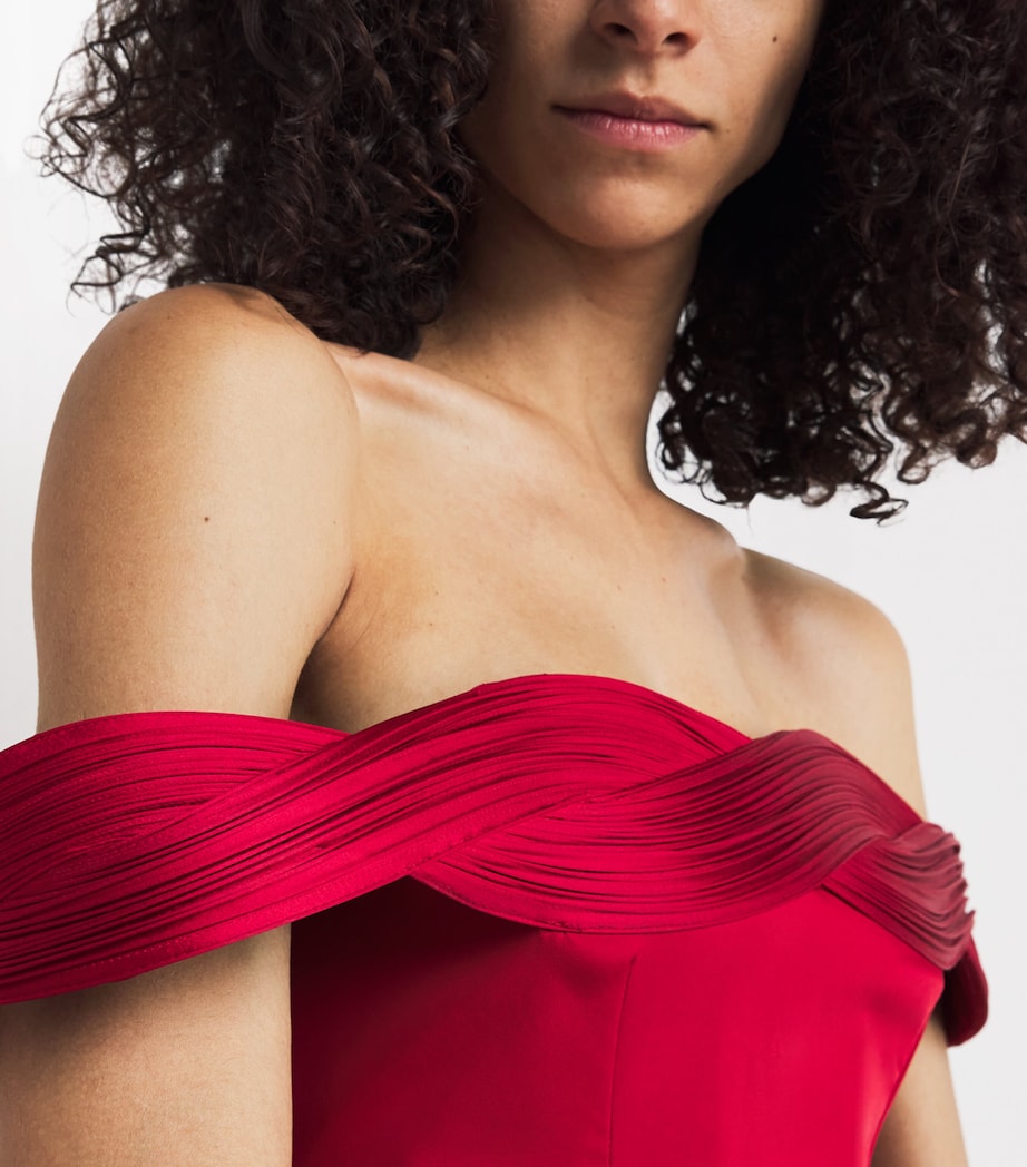 Orbital Column Maxi Dress RUBESCENT RED Image 6