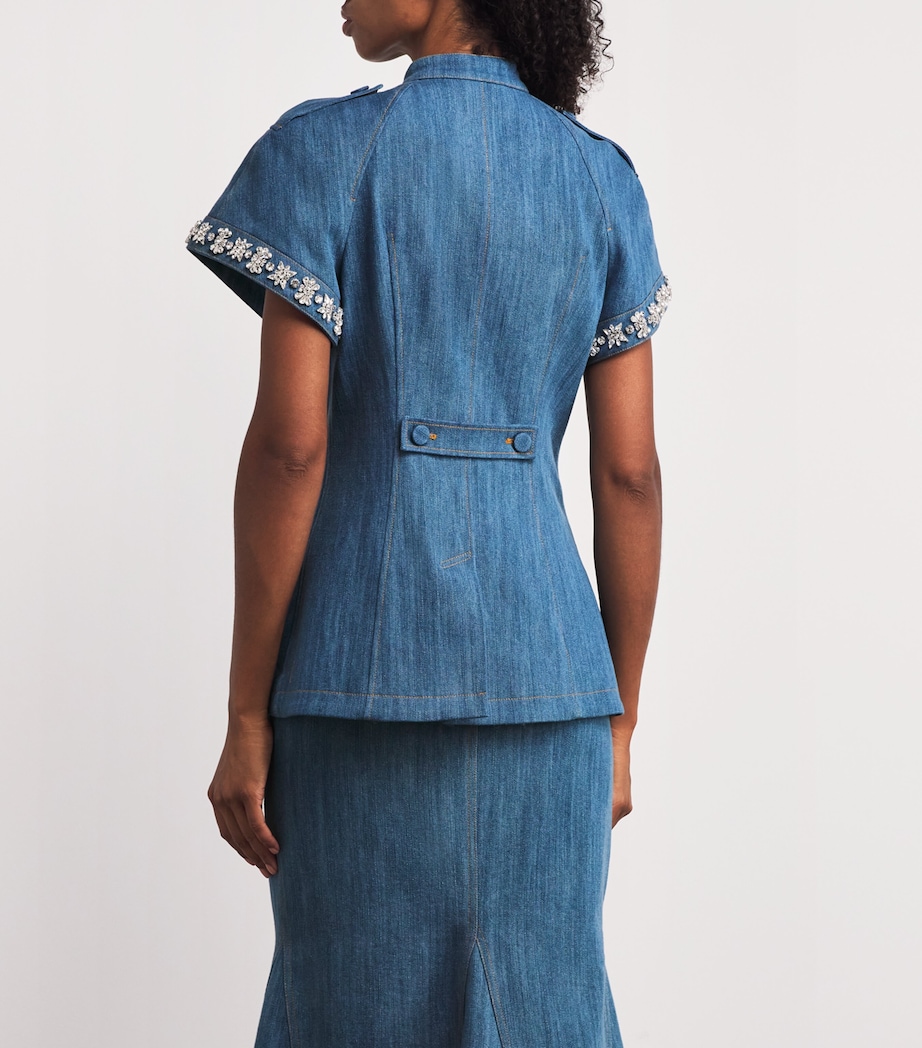 Denim Embellished Brenda Jacket DENIM Image 4