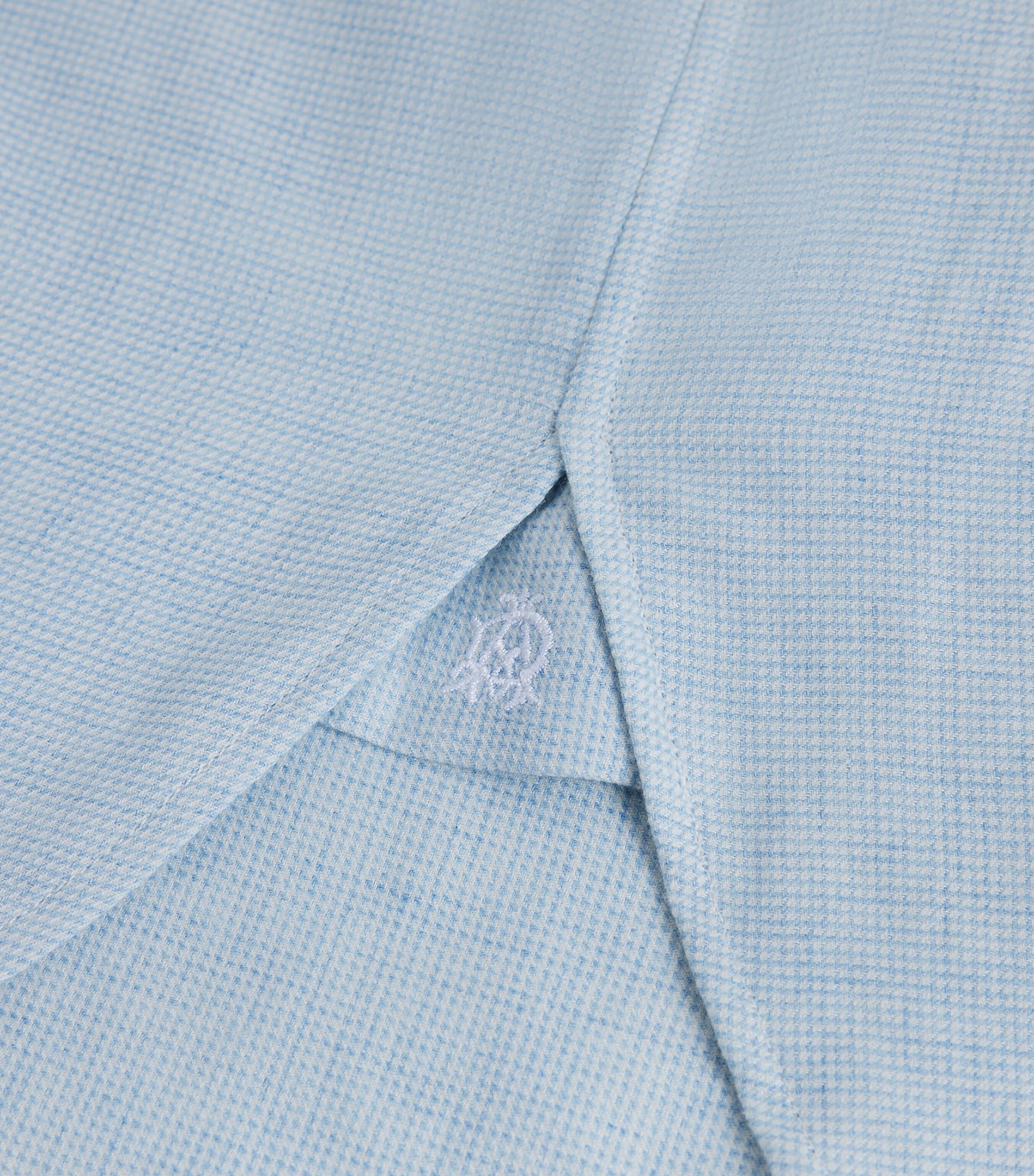 Dunhill Mens Cotton-Cashmere Shirt Blue Image 6