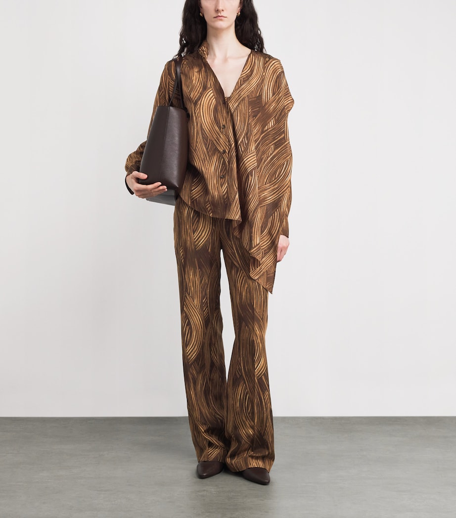 Silk Grass Waves Shirt CML378 CAMEL Image 2