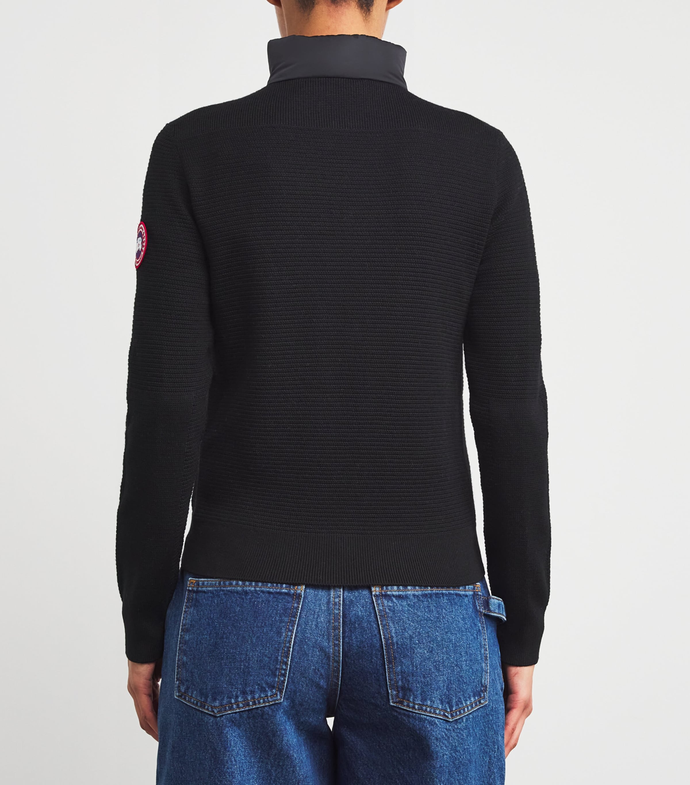 Down-Merino Wool Hybridge Hybrid Jacket 9061BLACK - NOIR Image 4