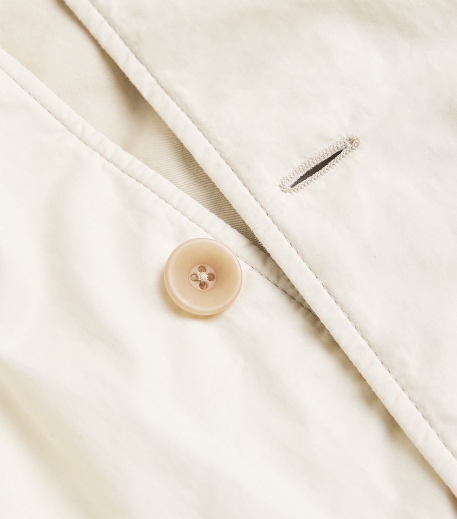 Lemaire Womens Cotton Satin Wadded Jacket Creamy White Image 5