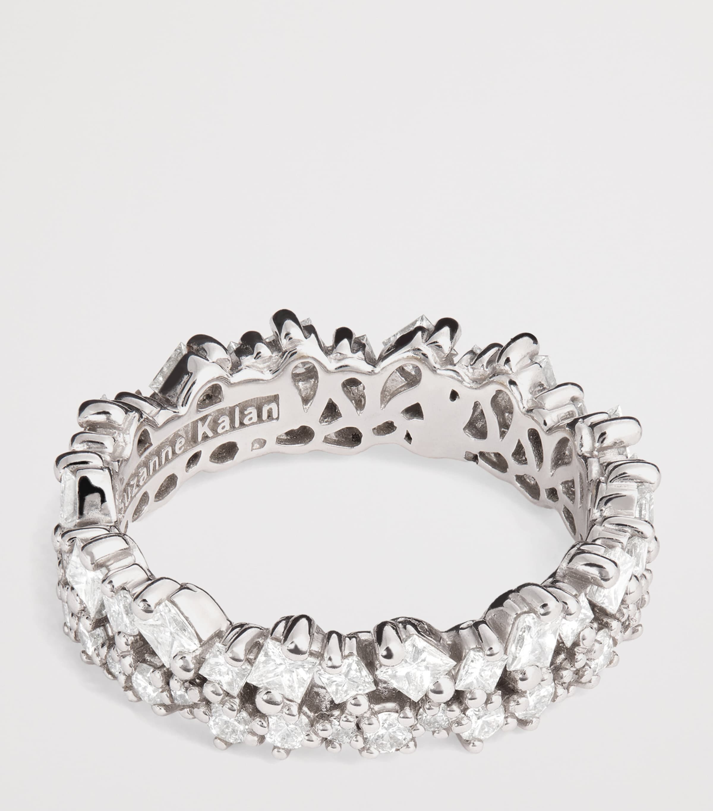 White Gold and Diamond Princess Eternity Ring 18K WG/WD Image 4