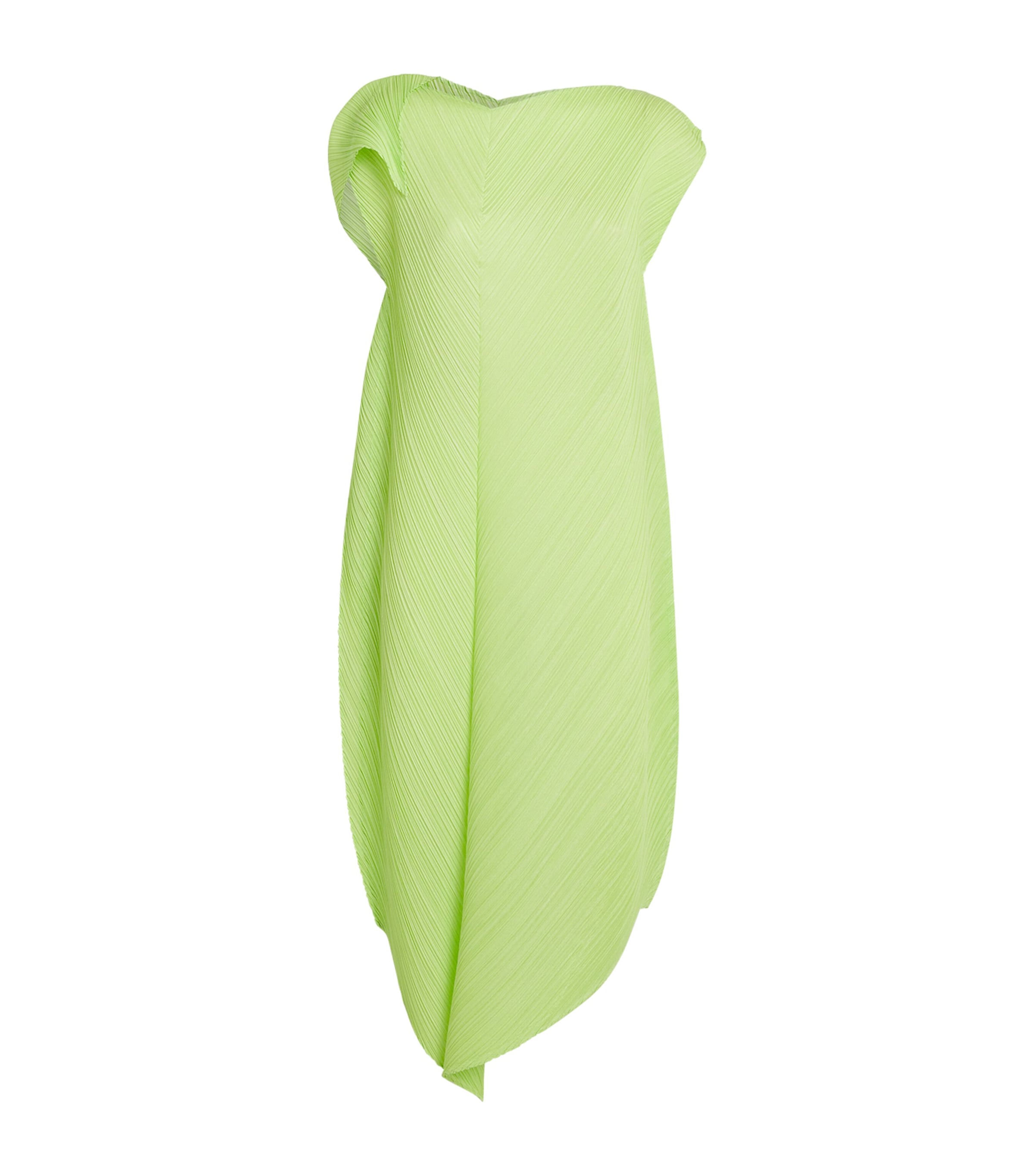 Issey Miyake Flare Midi Dress In Green