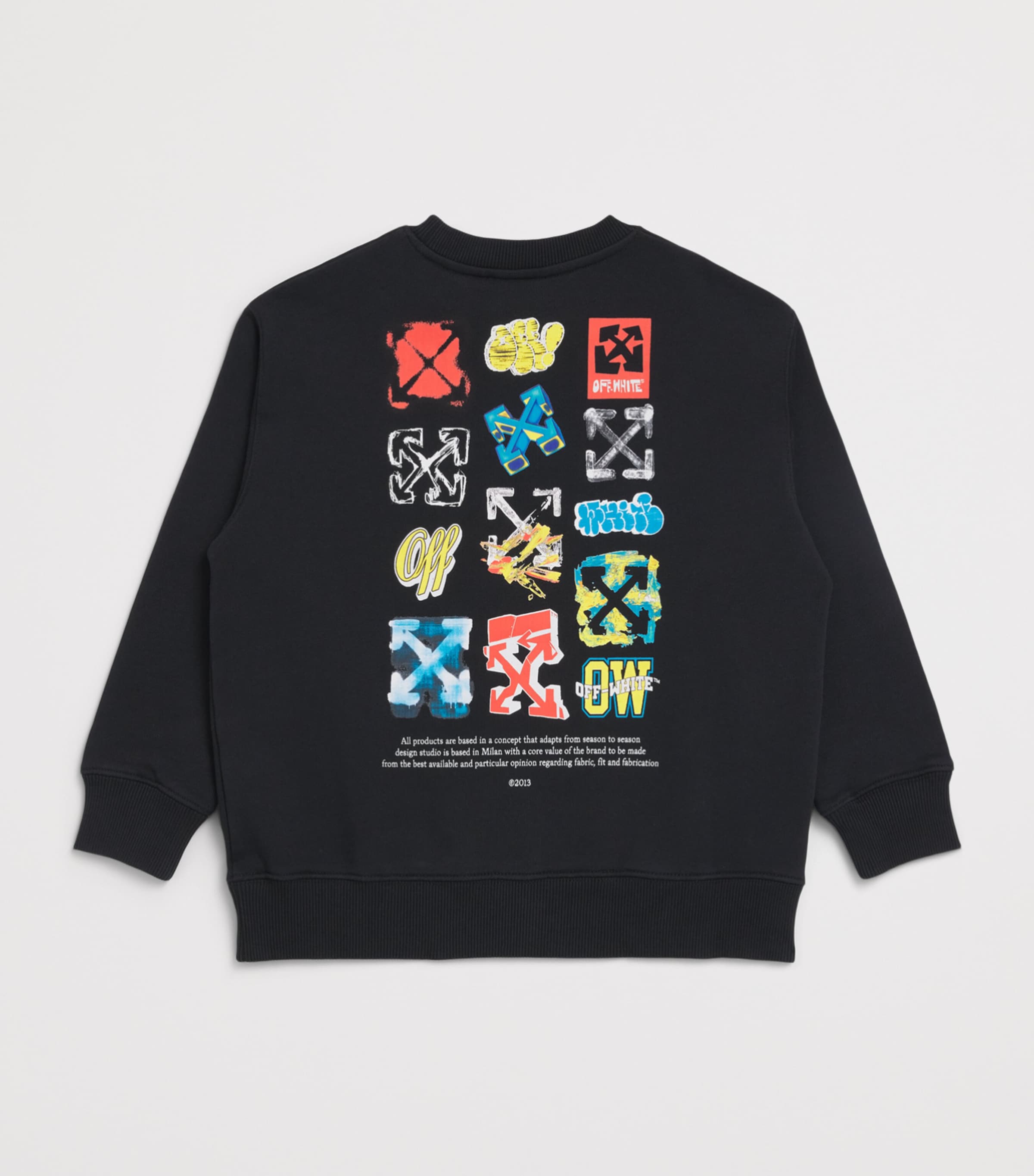 Off-White Kids Era Slogan Sweatshirt (4-12+ Years) Black Image 2