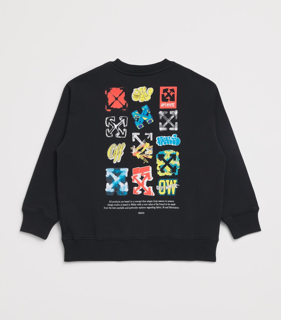 Off-White Kids Era Slogan Sweatshirt (4-12+ Years) Black Image 2